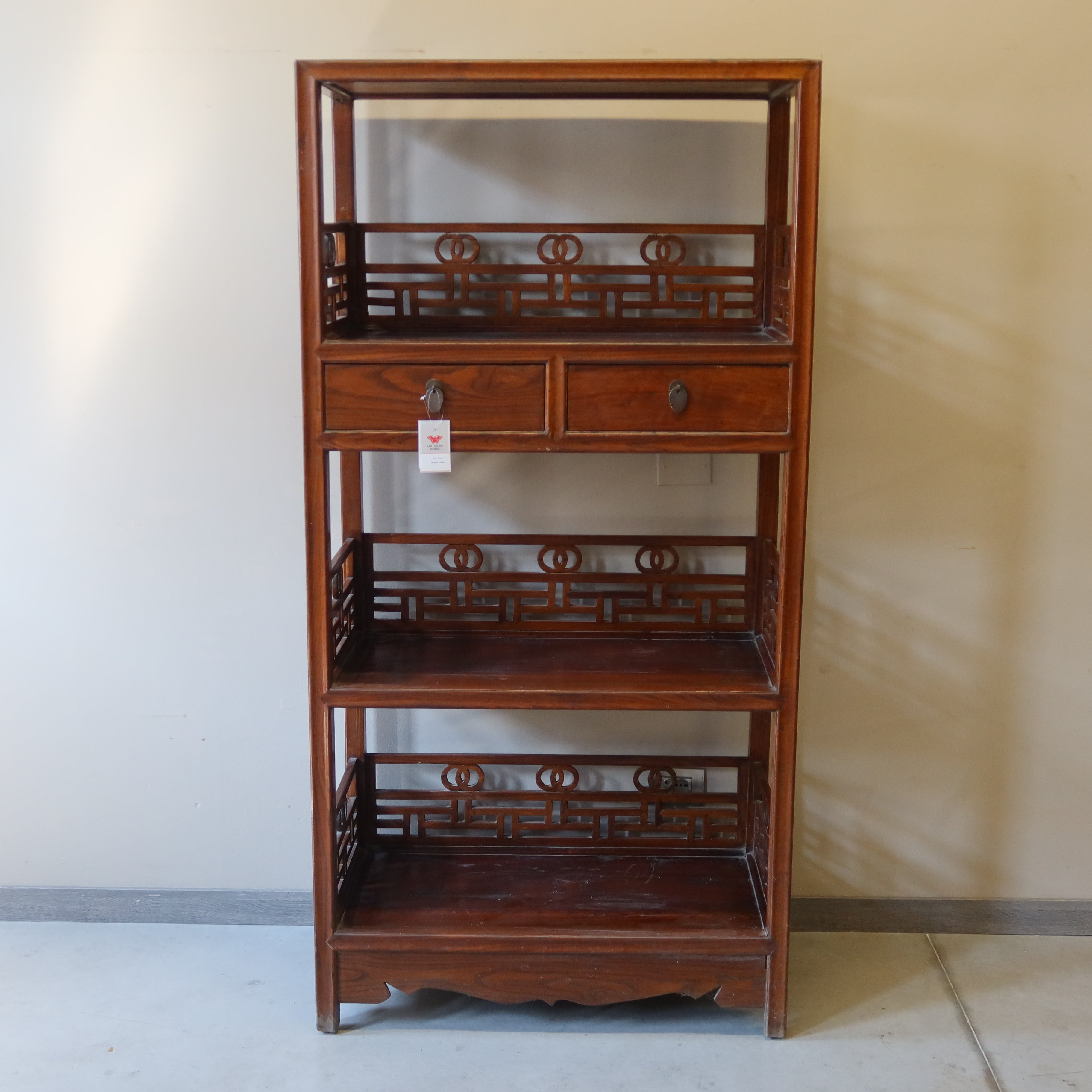 LIBRERIA CINESE OLMO NATURALE