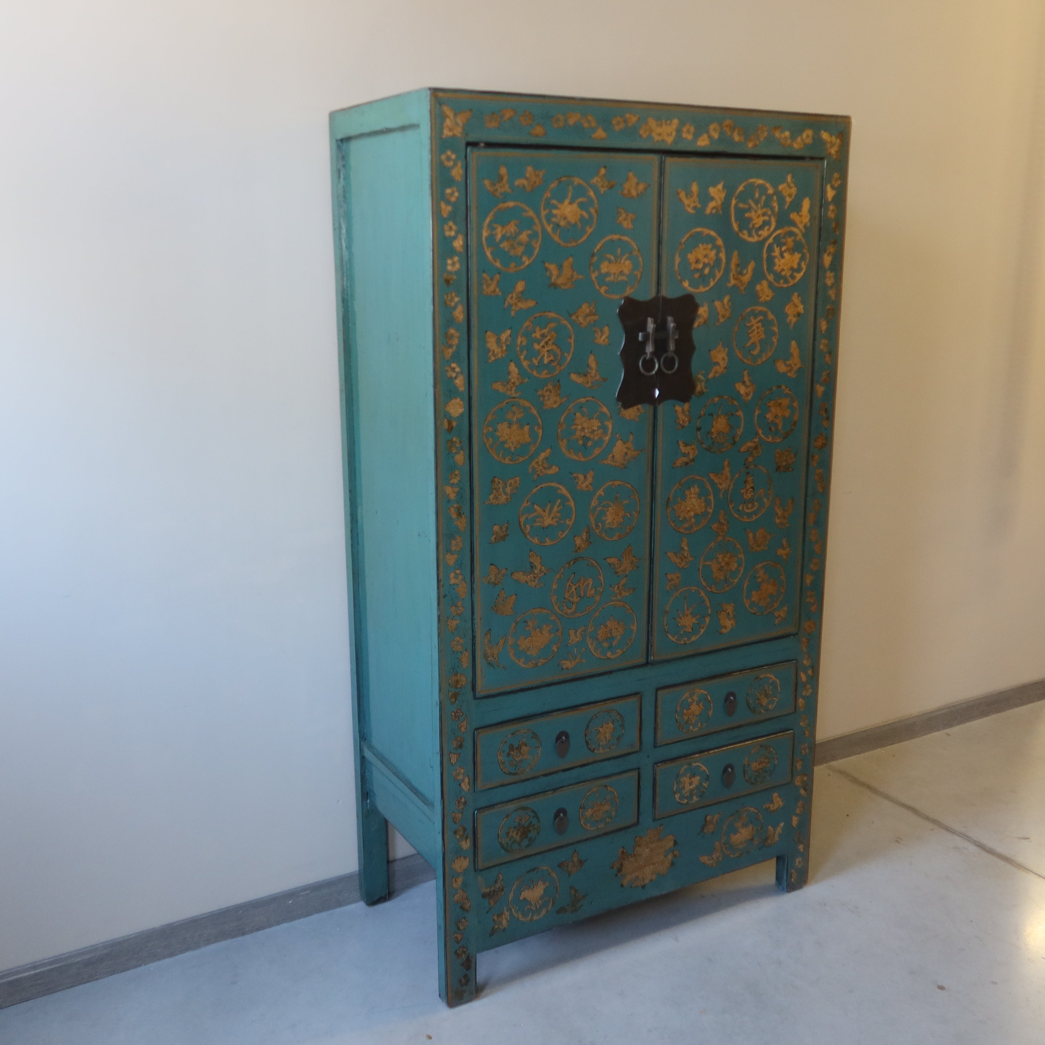 ARMADIO SHANXI LACCATO E DECORATO