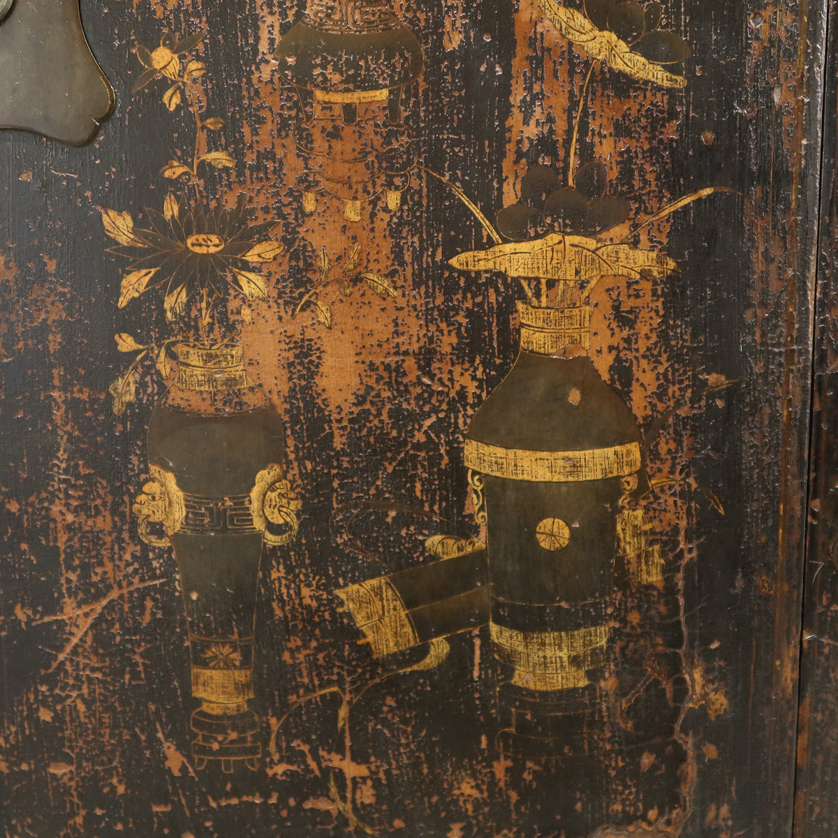 ARMADIO SHANXI NERO DECORATO