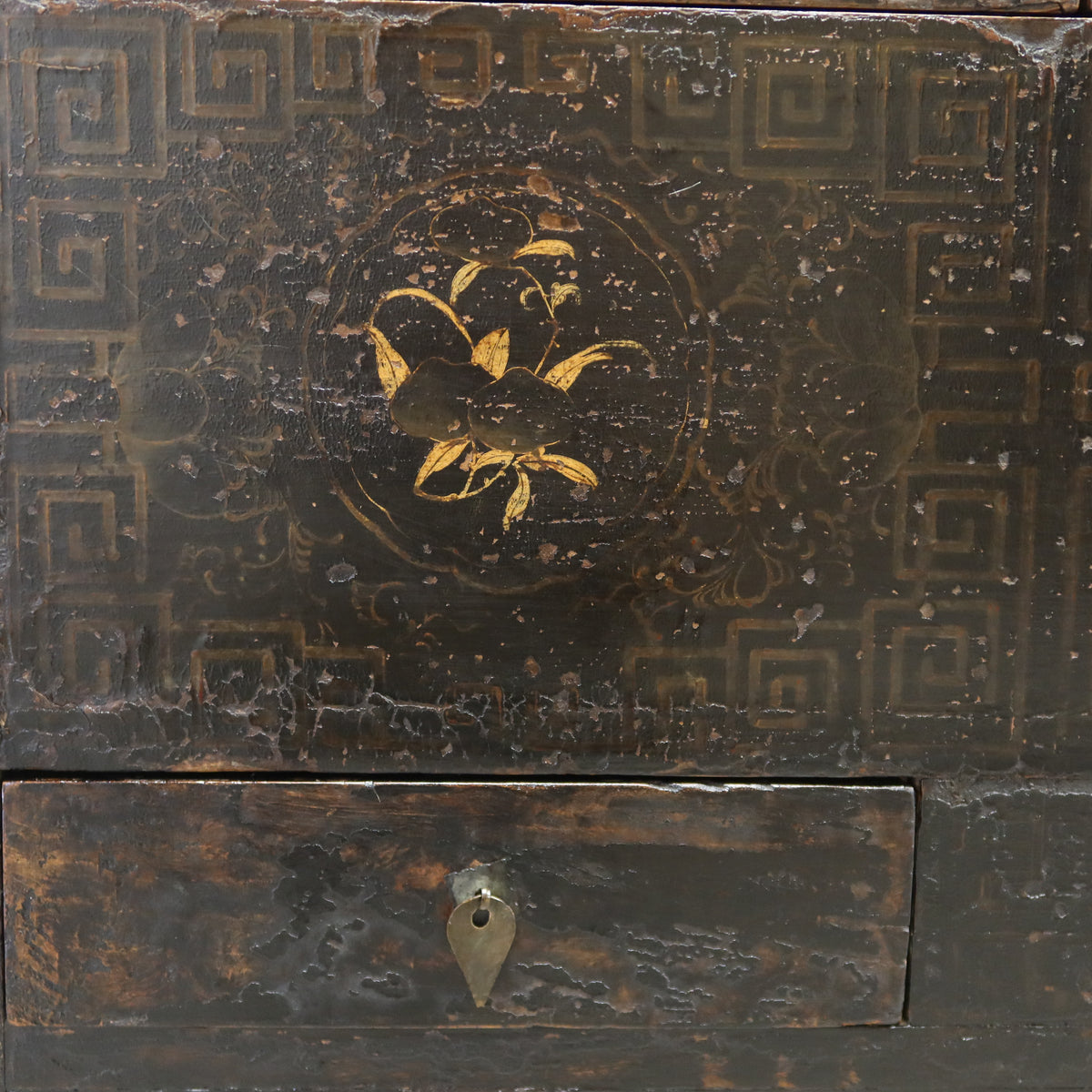 ARMADIO SHANXI NERO DECORATO