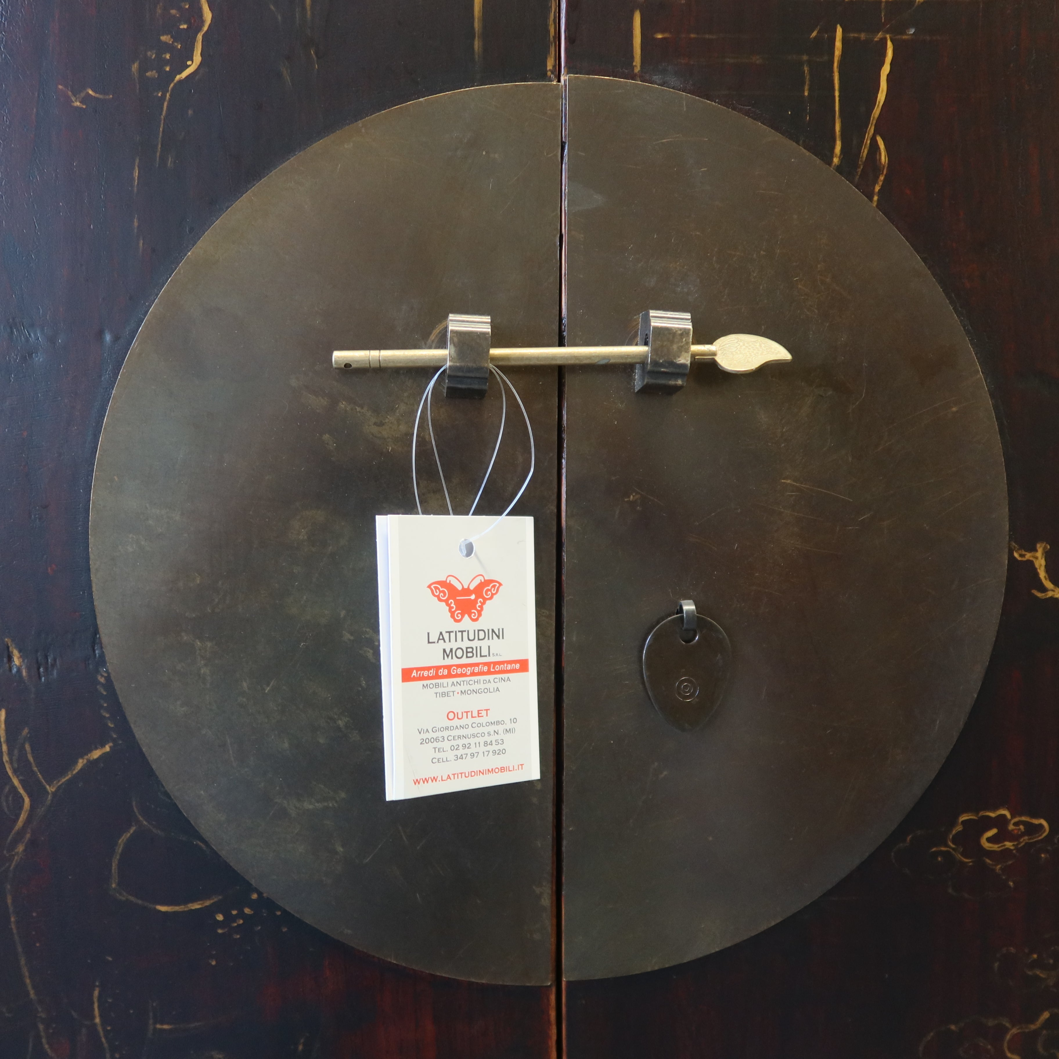 ARMADIO CINESE NERO DECORATO DELLO SHANXI