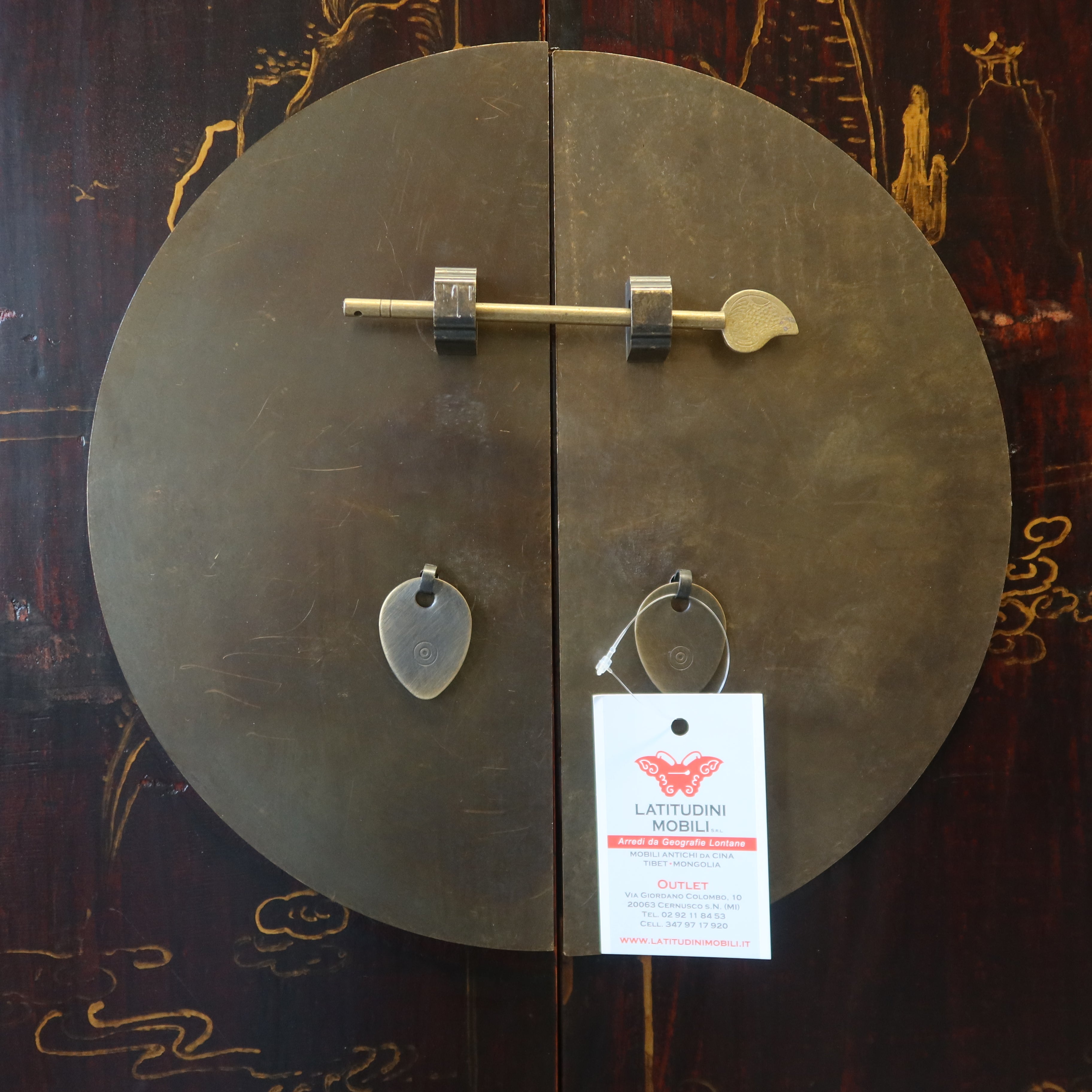 ARMADIO CINESE NERO DECORATO DELLO SHANXI