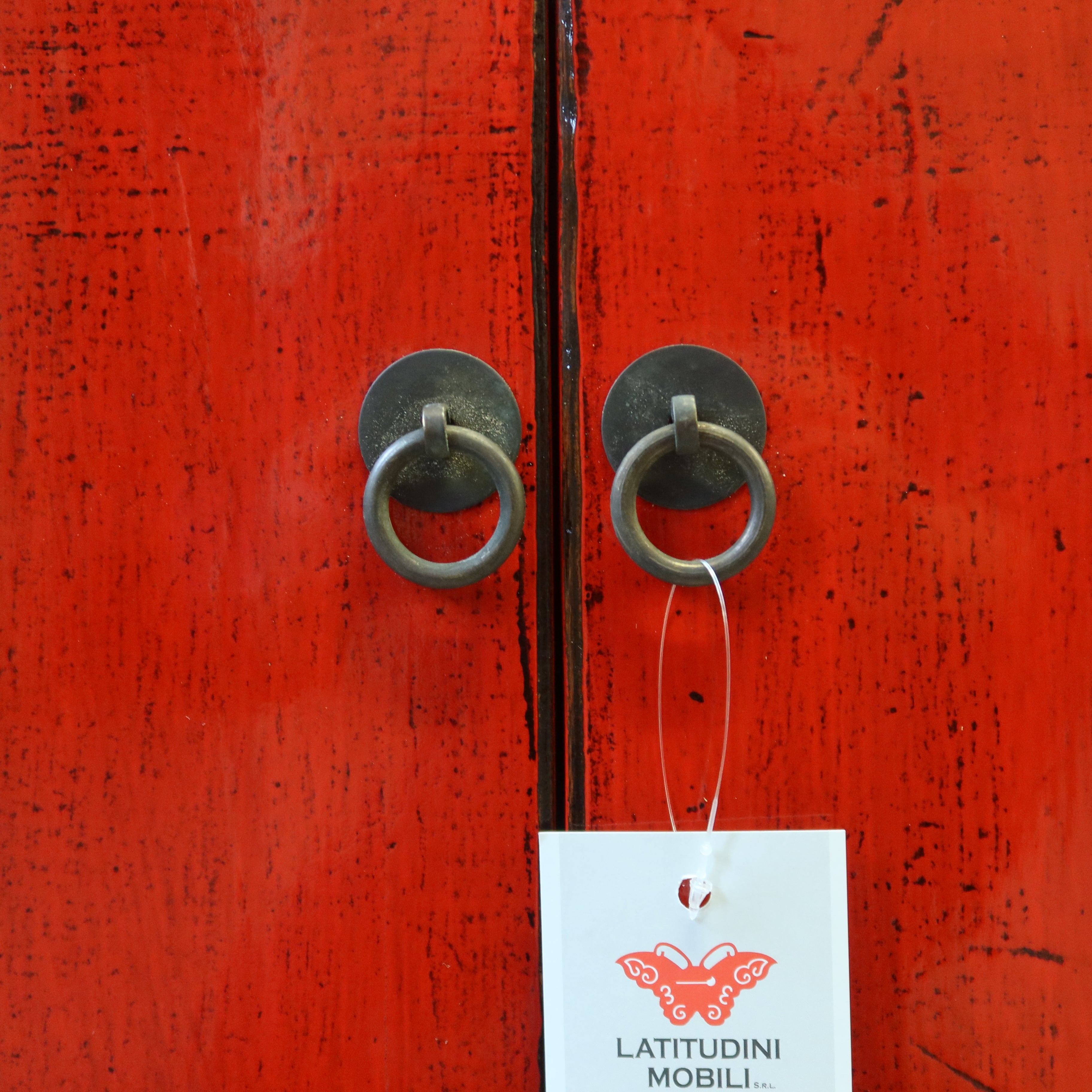 CASSAPANCA CINESE DI TIANJIN LACCA ROSSA