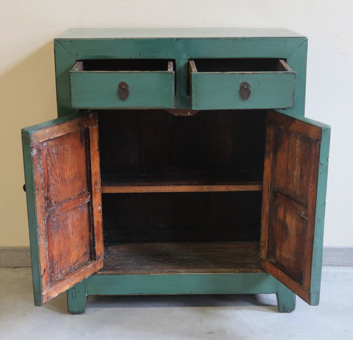 CREDENZINO CINESE LACCA VERDE 2C2A