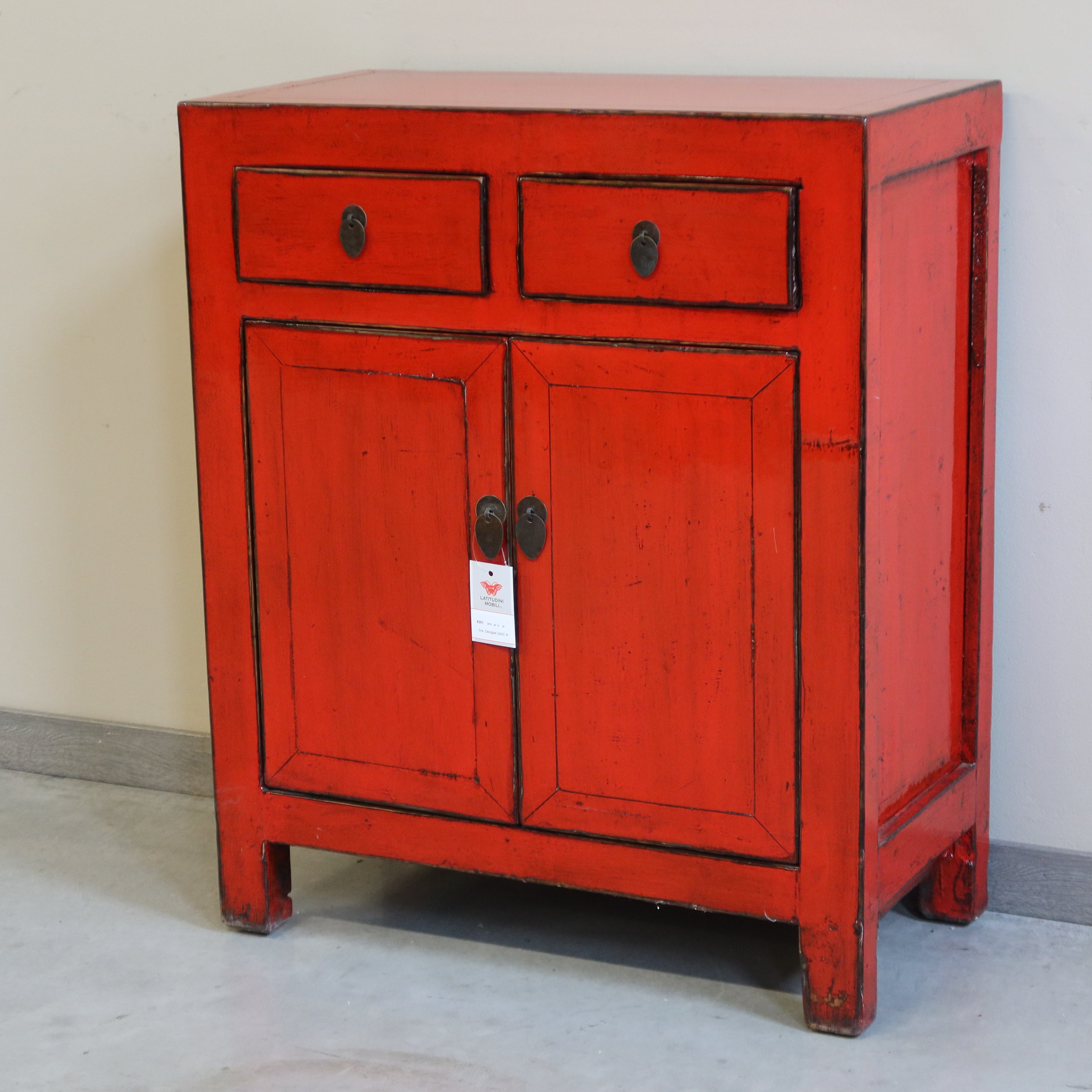 CREDENZINO CINESE LACCA ROSSA