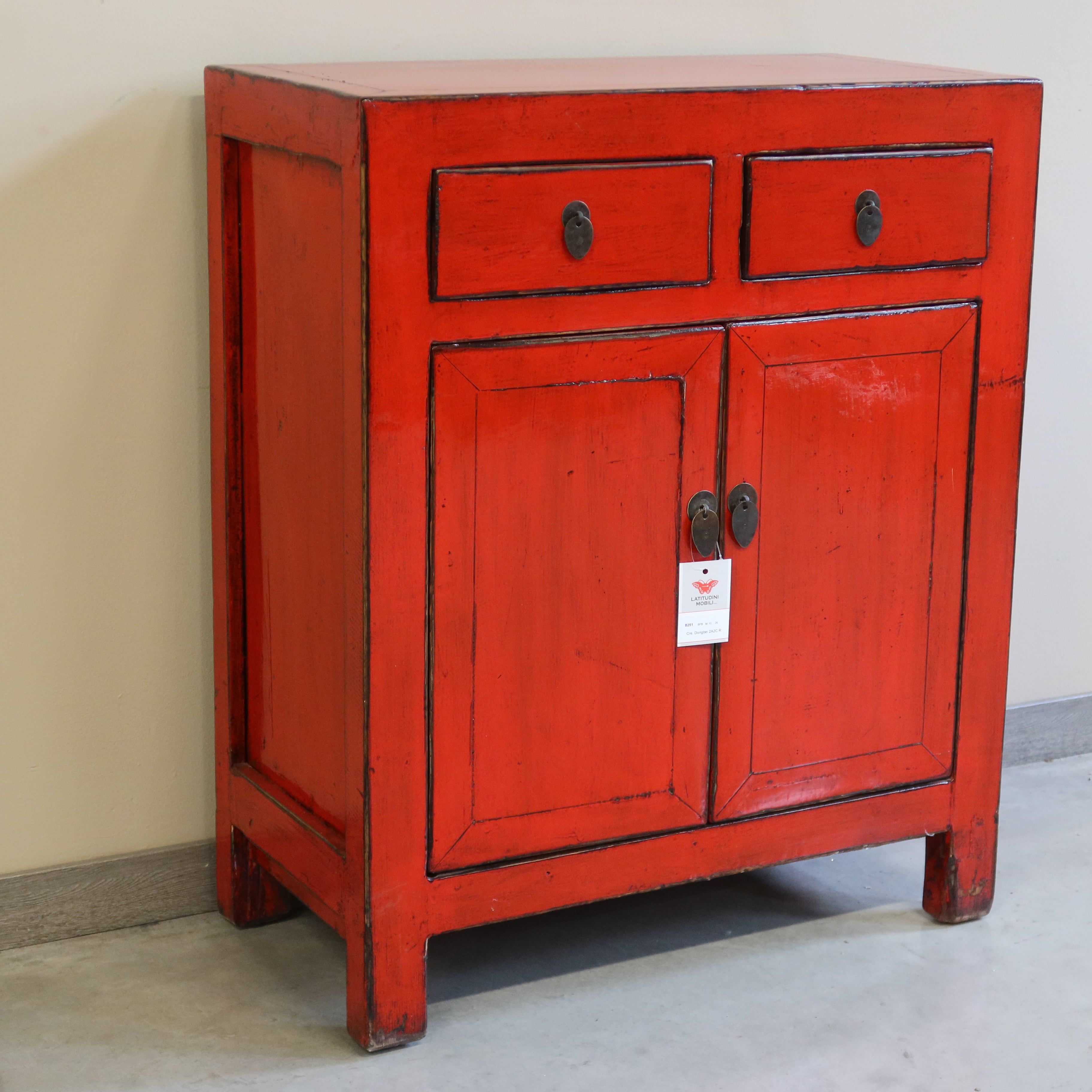 CREDENZINO CINESE LACCA ROSSA