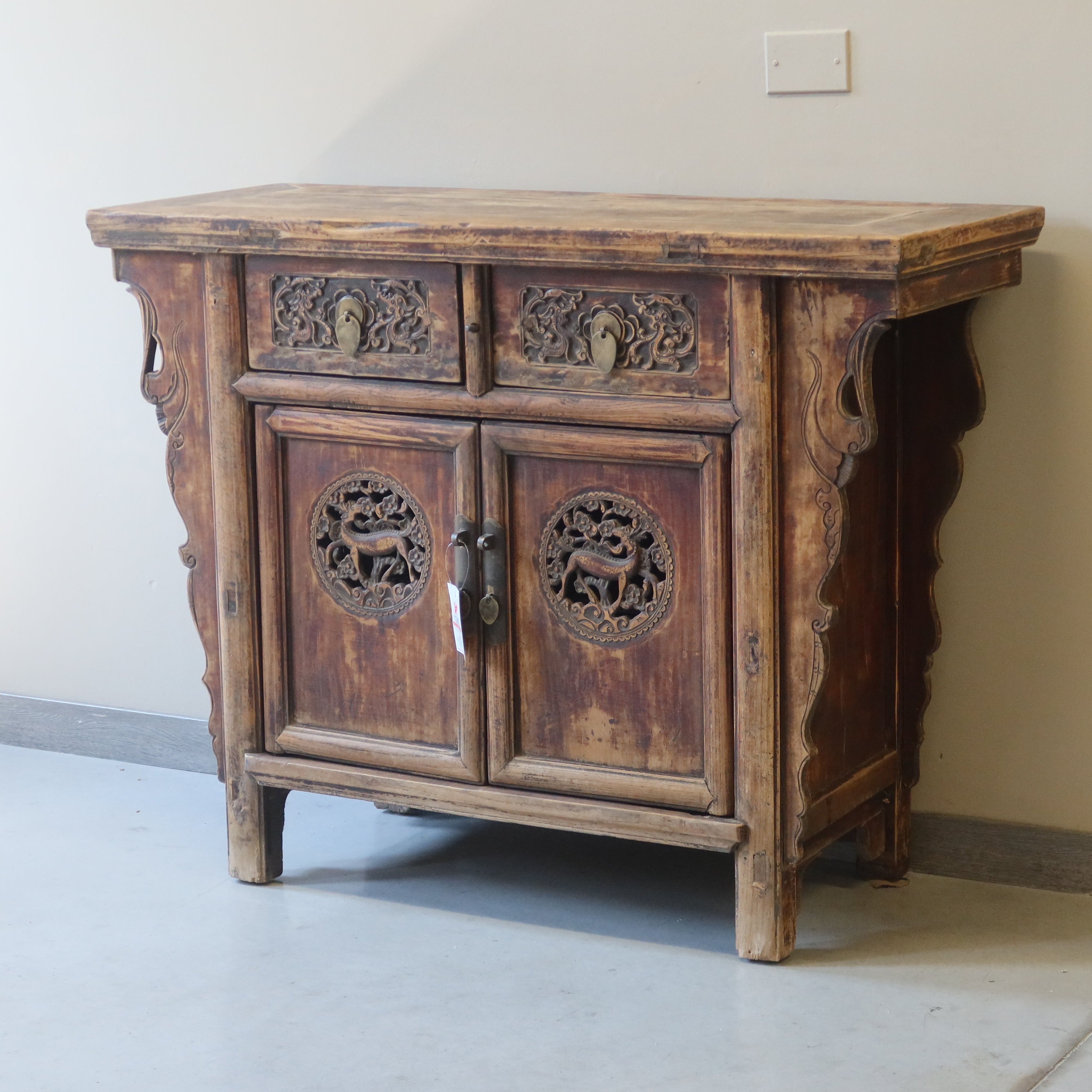 CREDENZA CINESE SHANDONG ALI INTAGLIATE
