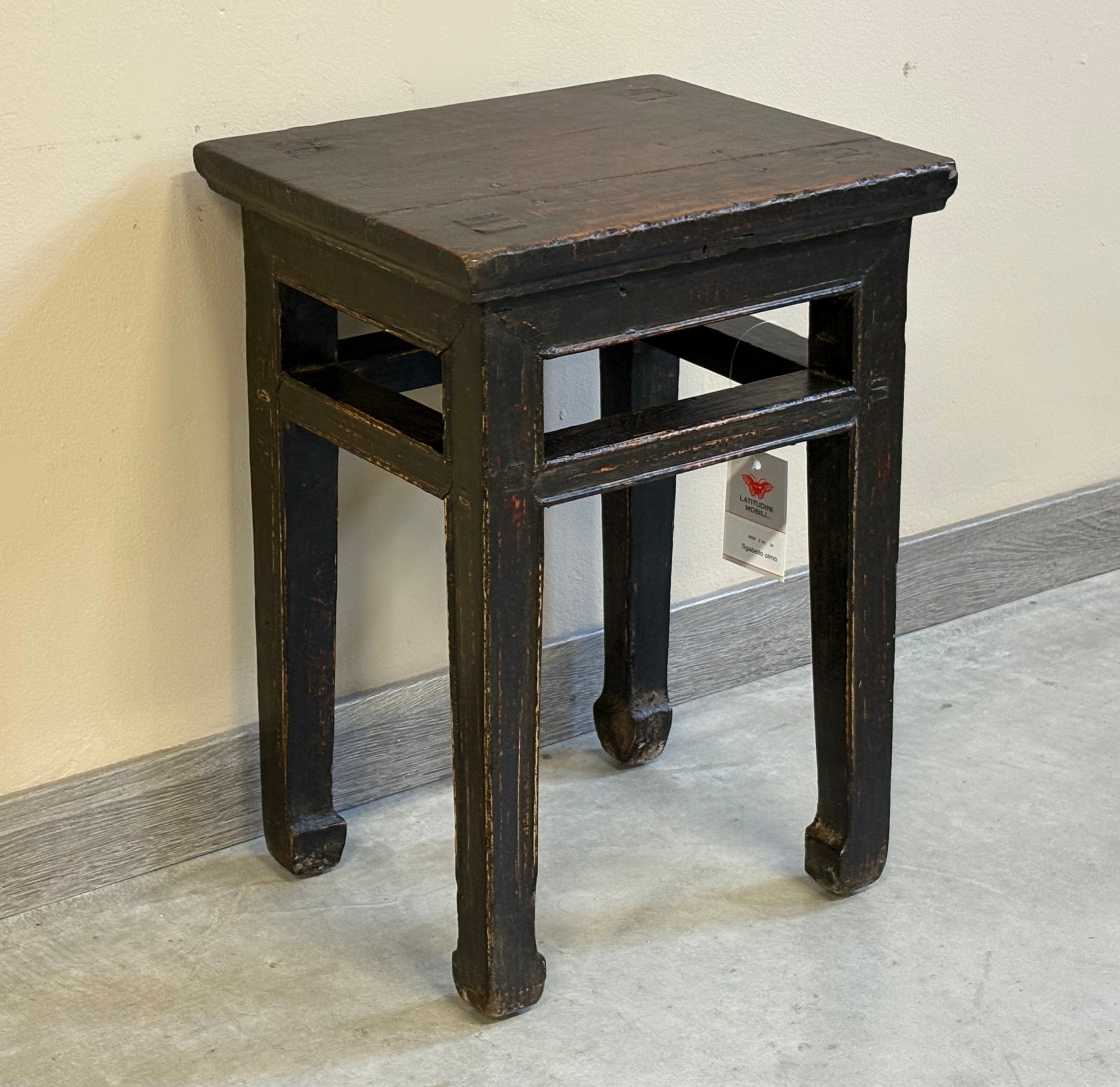 SGABELLO RETTANGOLARE OLMO CINESE