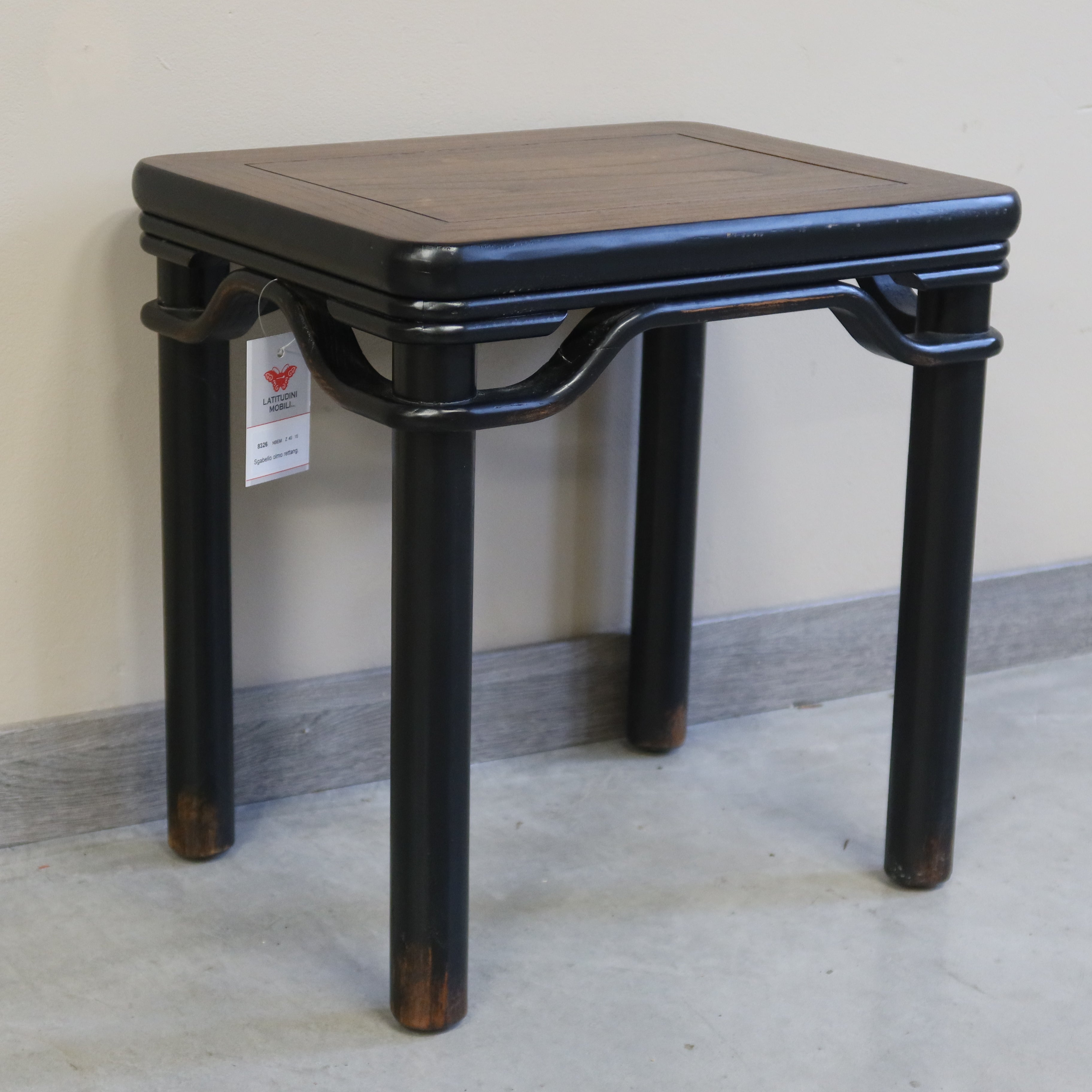 SGABELLO RETTANGOLARE OLMO CINESE