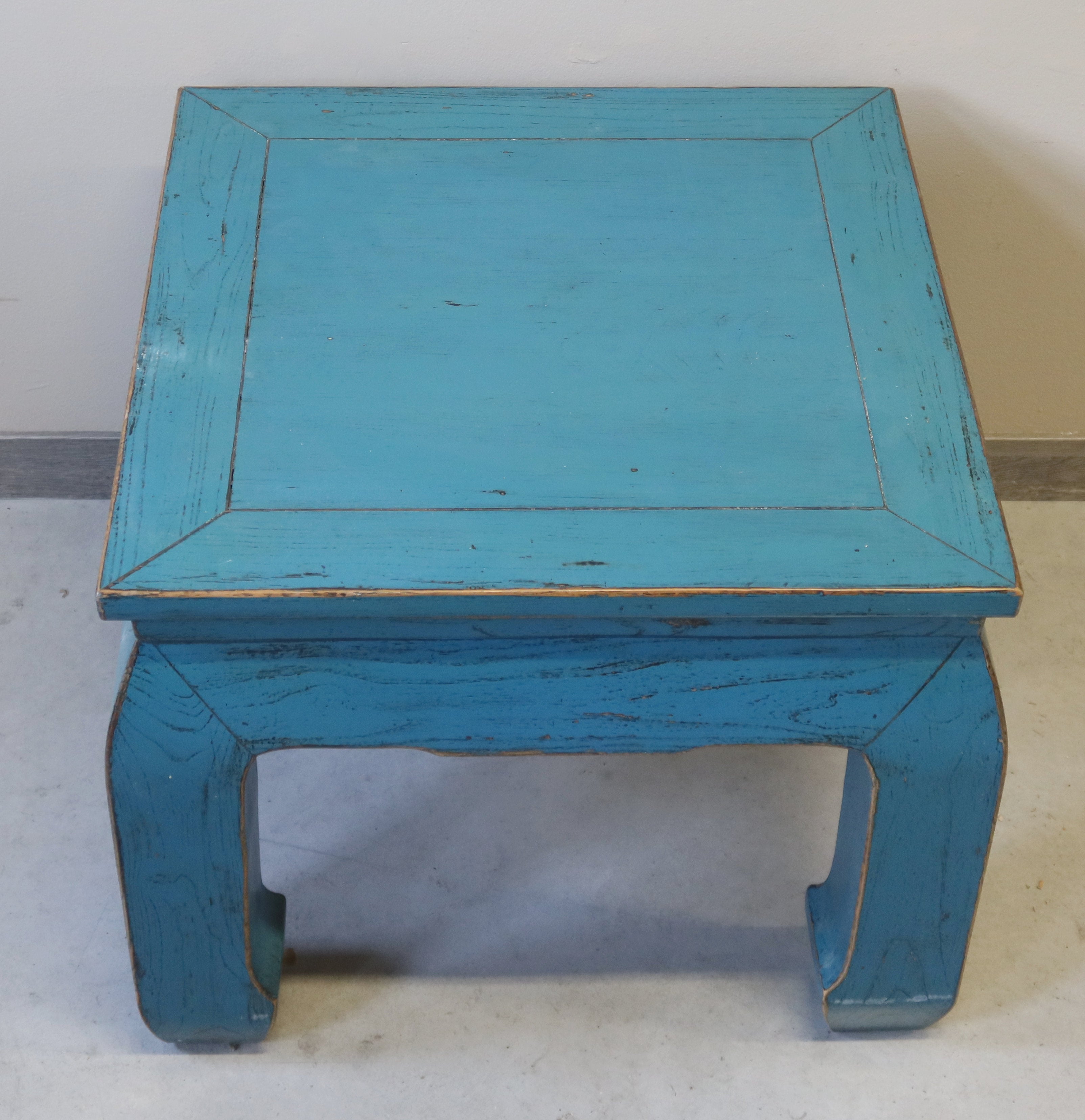 TAVOLINO CINESE LACCA AZZURRA