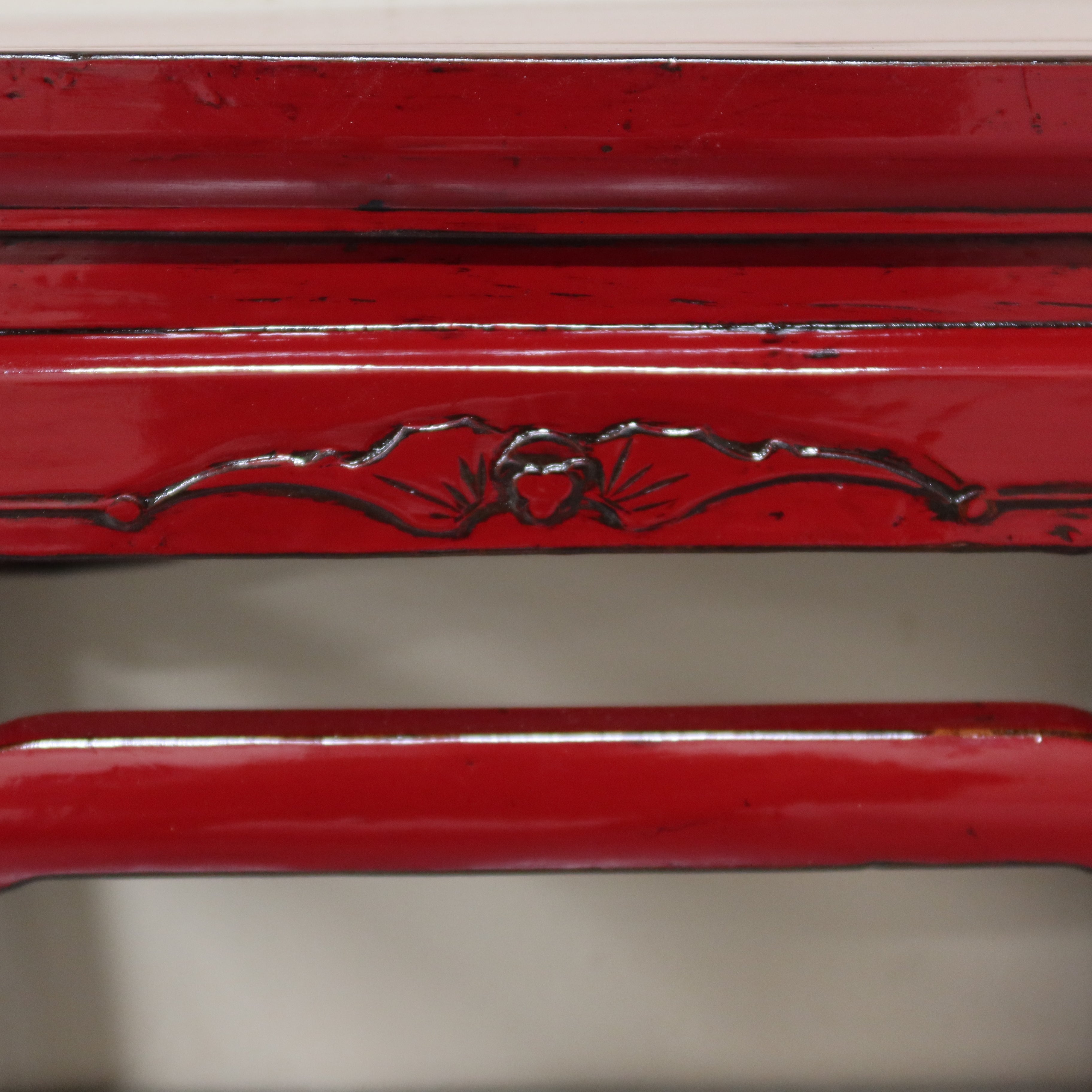 TAVOLINO OLMO CINESE LACCA BORDEUAX