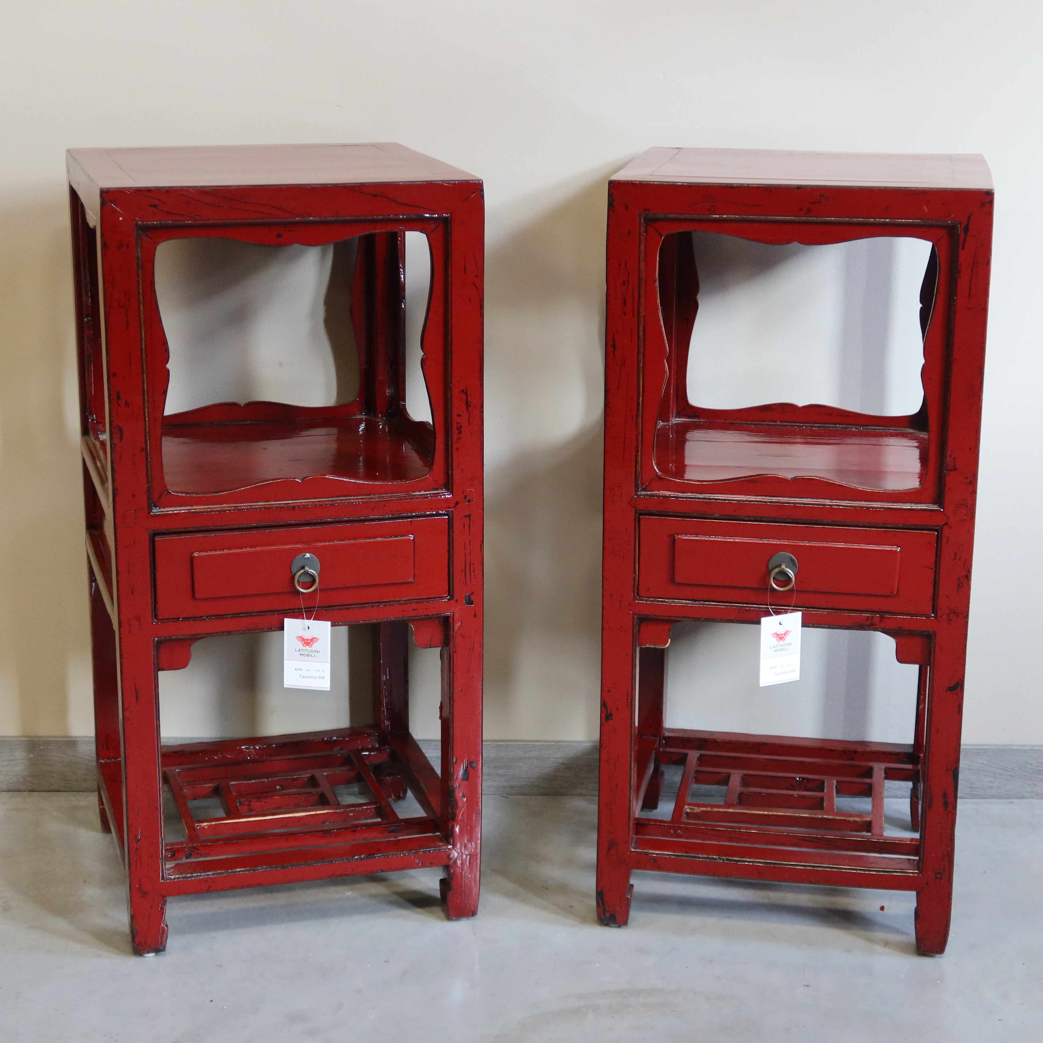 ALTO TAVOLINO DA THE LACCA BORDEAUX