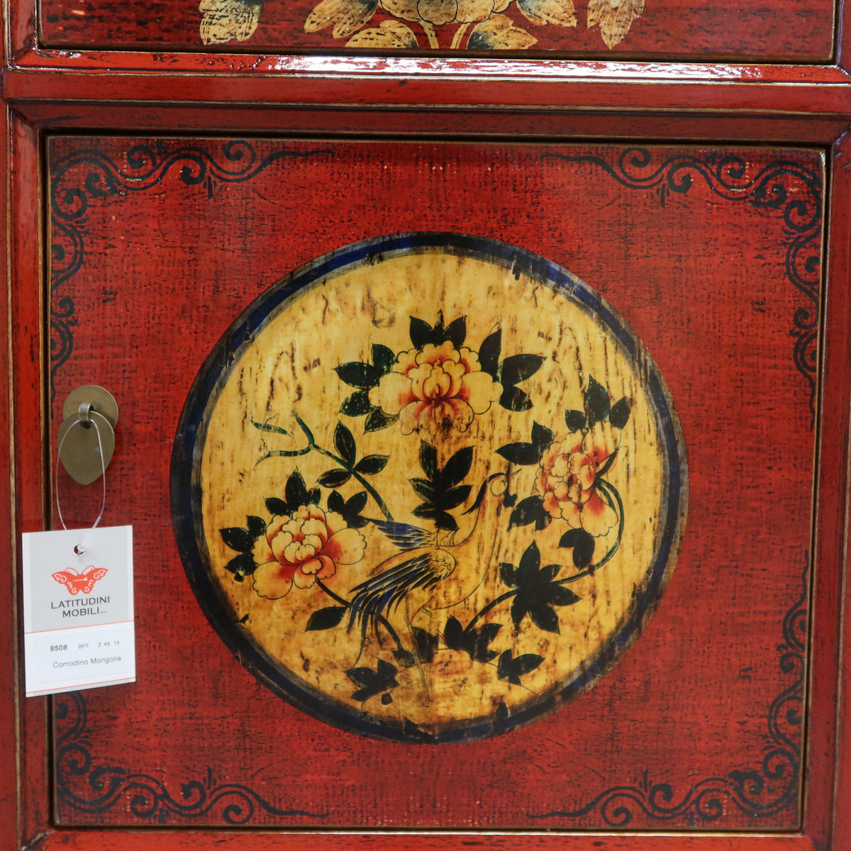 COMODINO MONGOLIA DECORATO