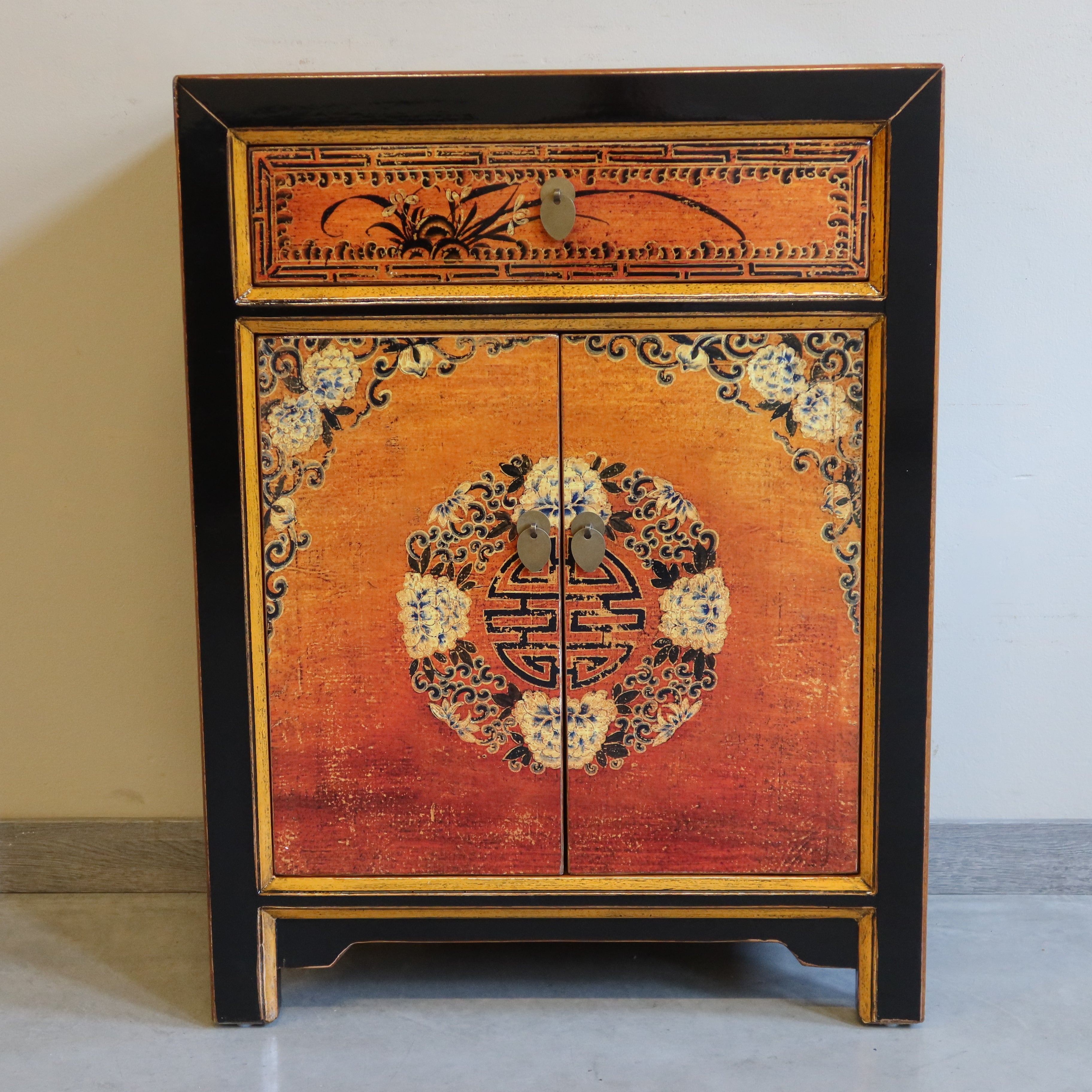 CREDENZINO MONGOLIA DECORATO