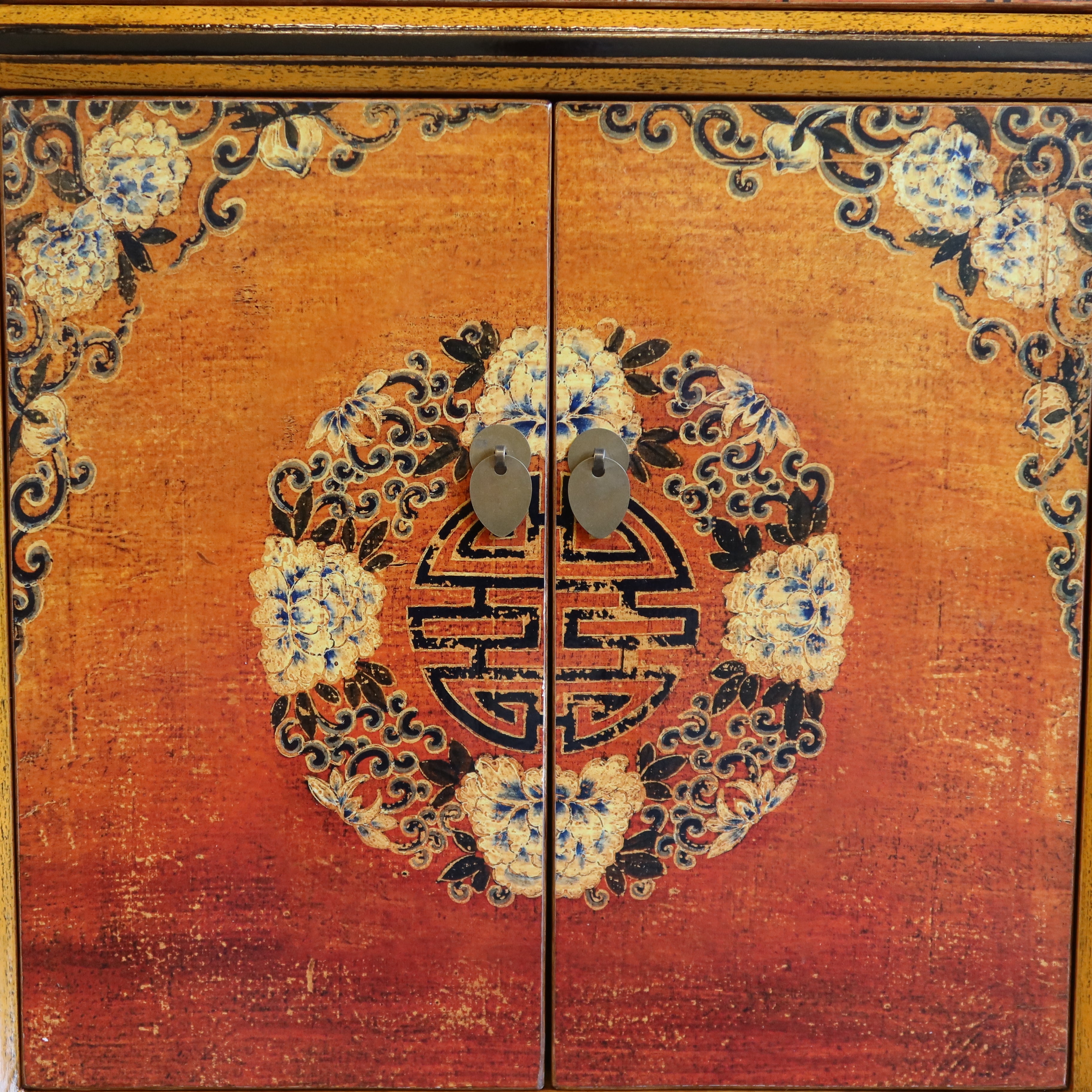 CREDENZINO MONGOLIA DECORATO