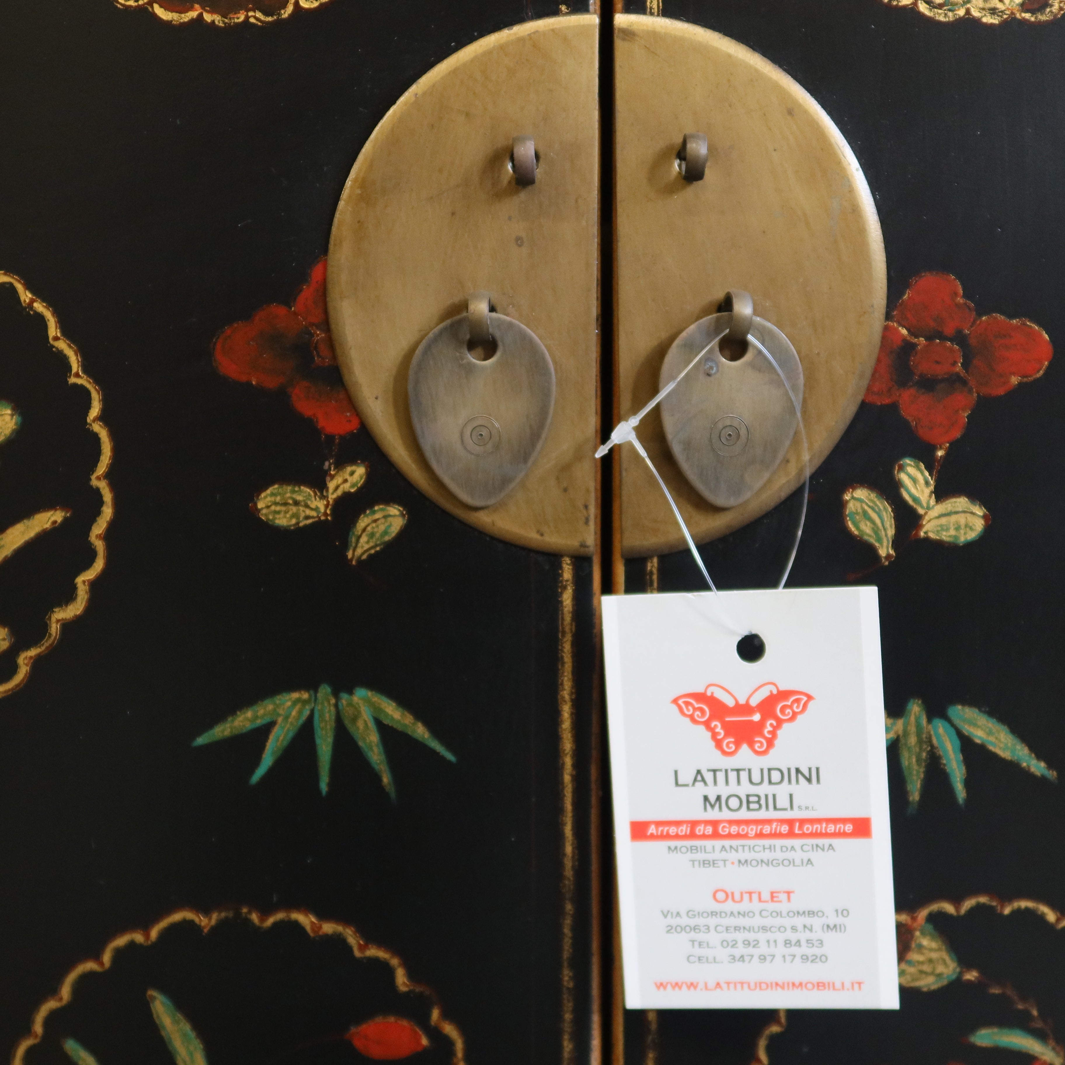 MOBILETTO CINESE DELLO SHANXI NERO DECORATO