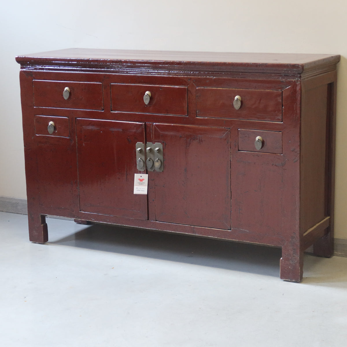BUFFET CINESE DI TJANJIN LACCA BORDEAUX