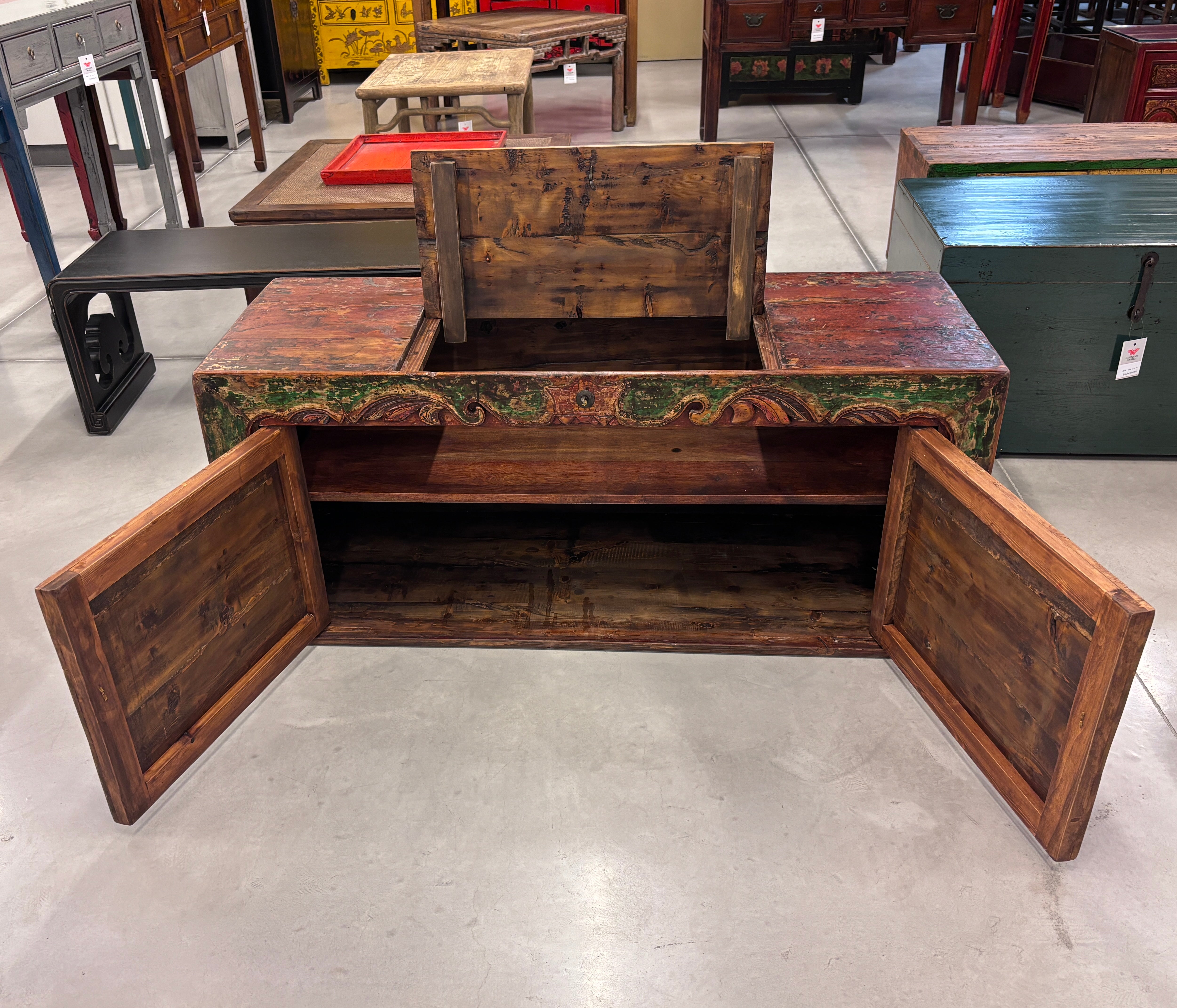 CASSA GANZU 2 ANTE CON FRAME INTAGLIATO