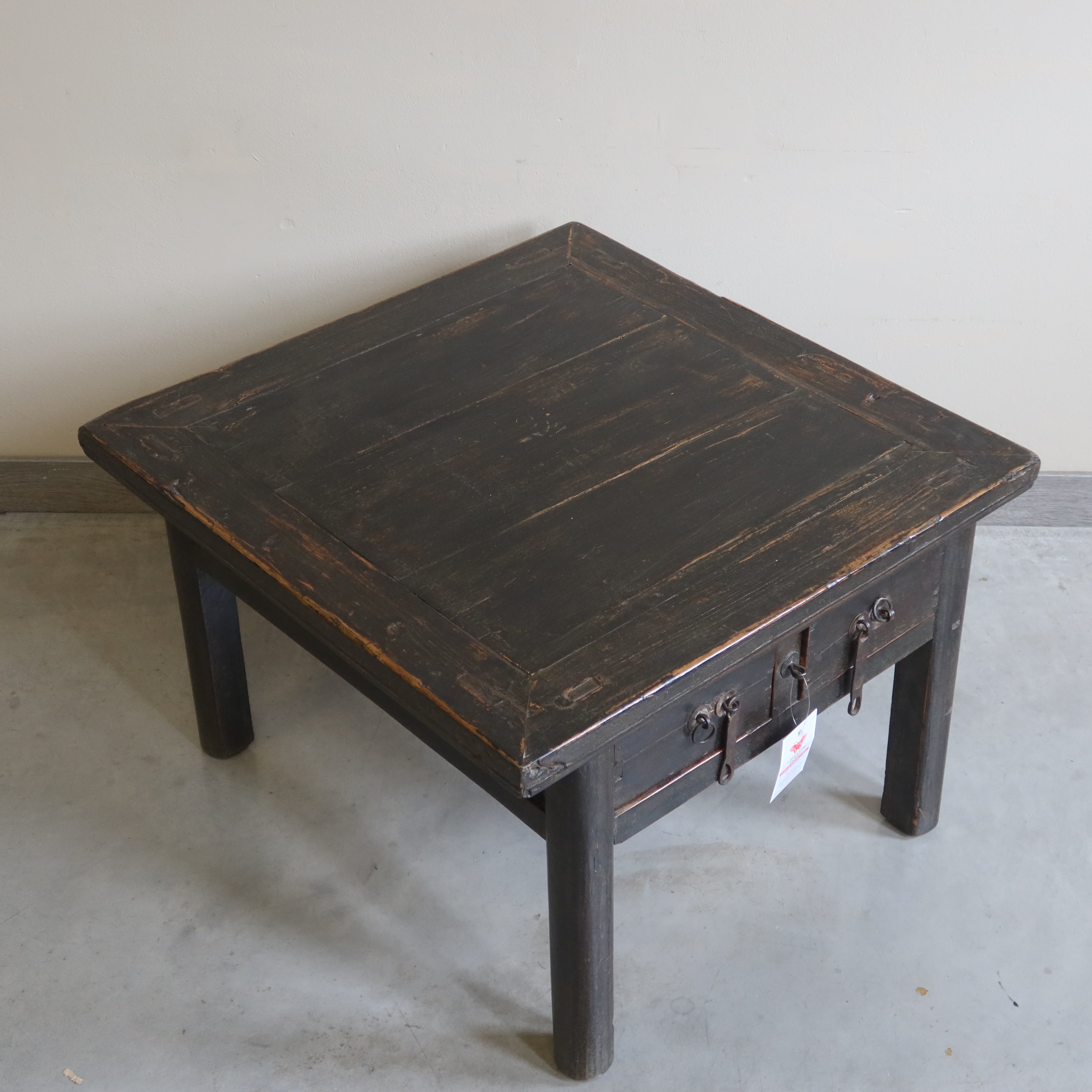 TAVOLINO QUADRO OLMO CINESE 2 CASSETTI