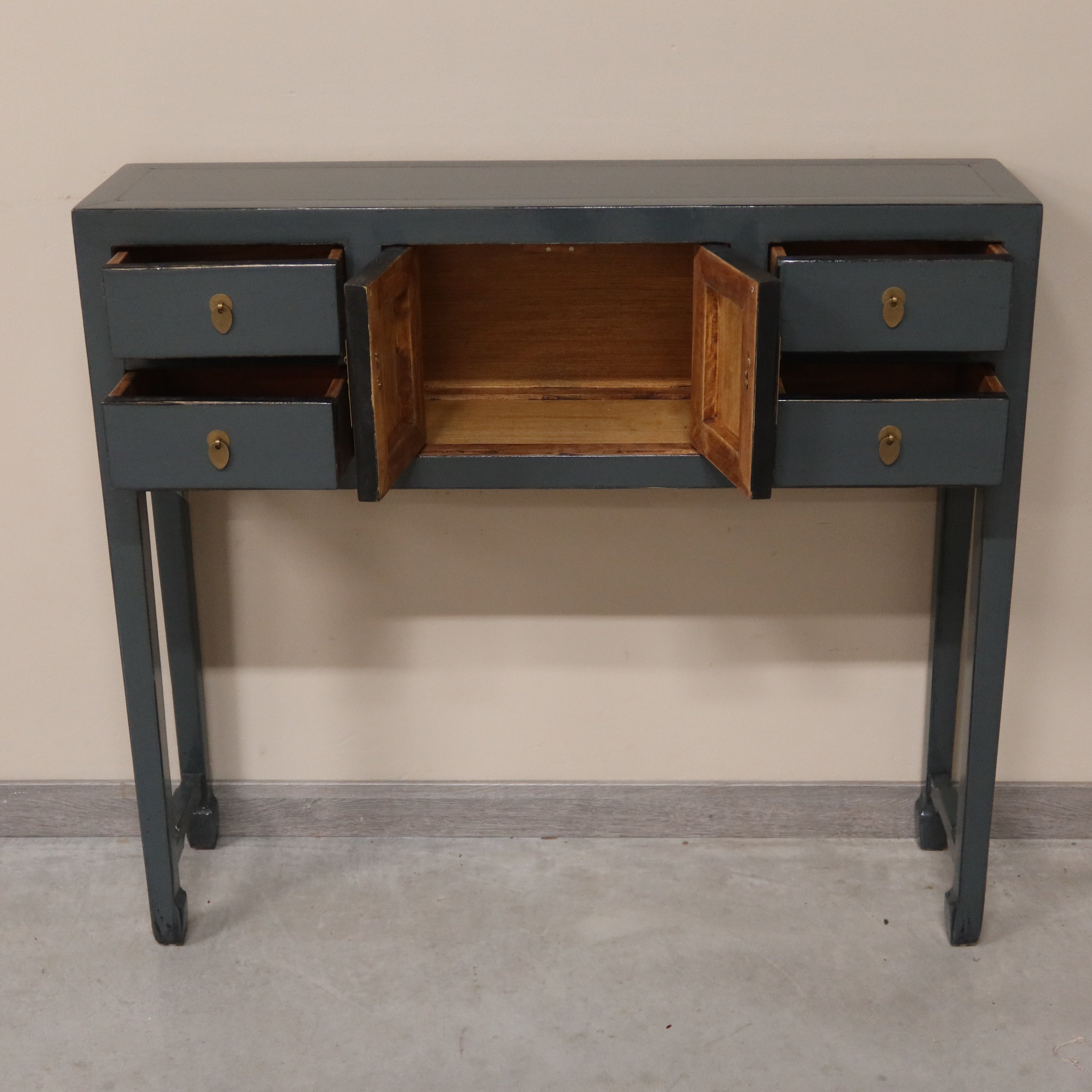 CONSOLLE CINESE LACCA GRIGIA