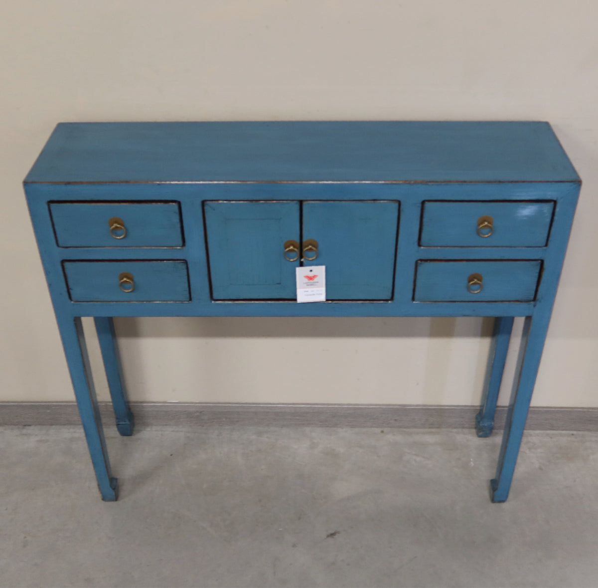 CONSOLLE CINESE LACCA AZZURRA
