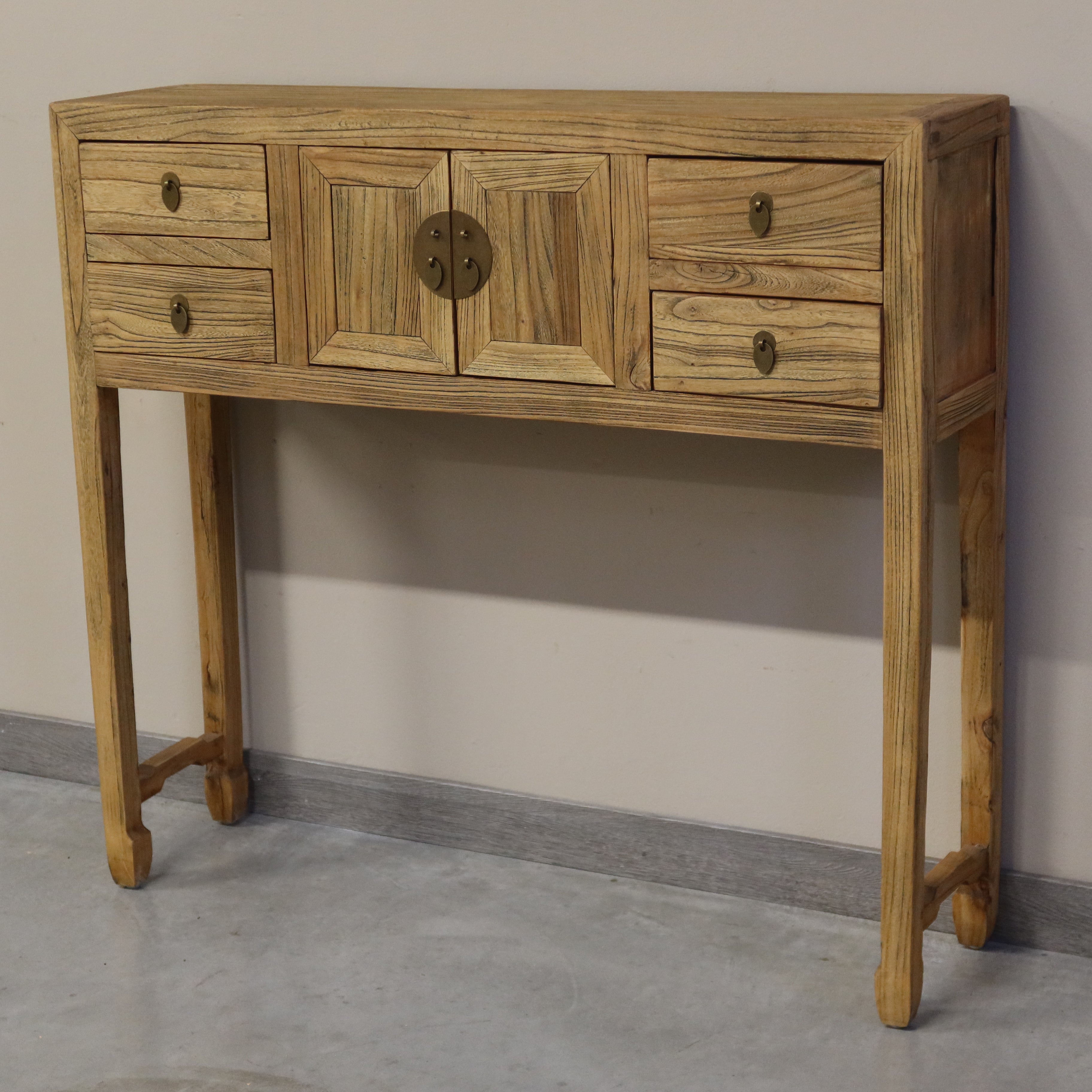 CONSOLLE CINESE OLMO NATURALE