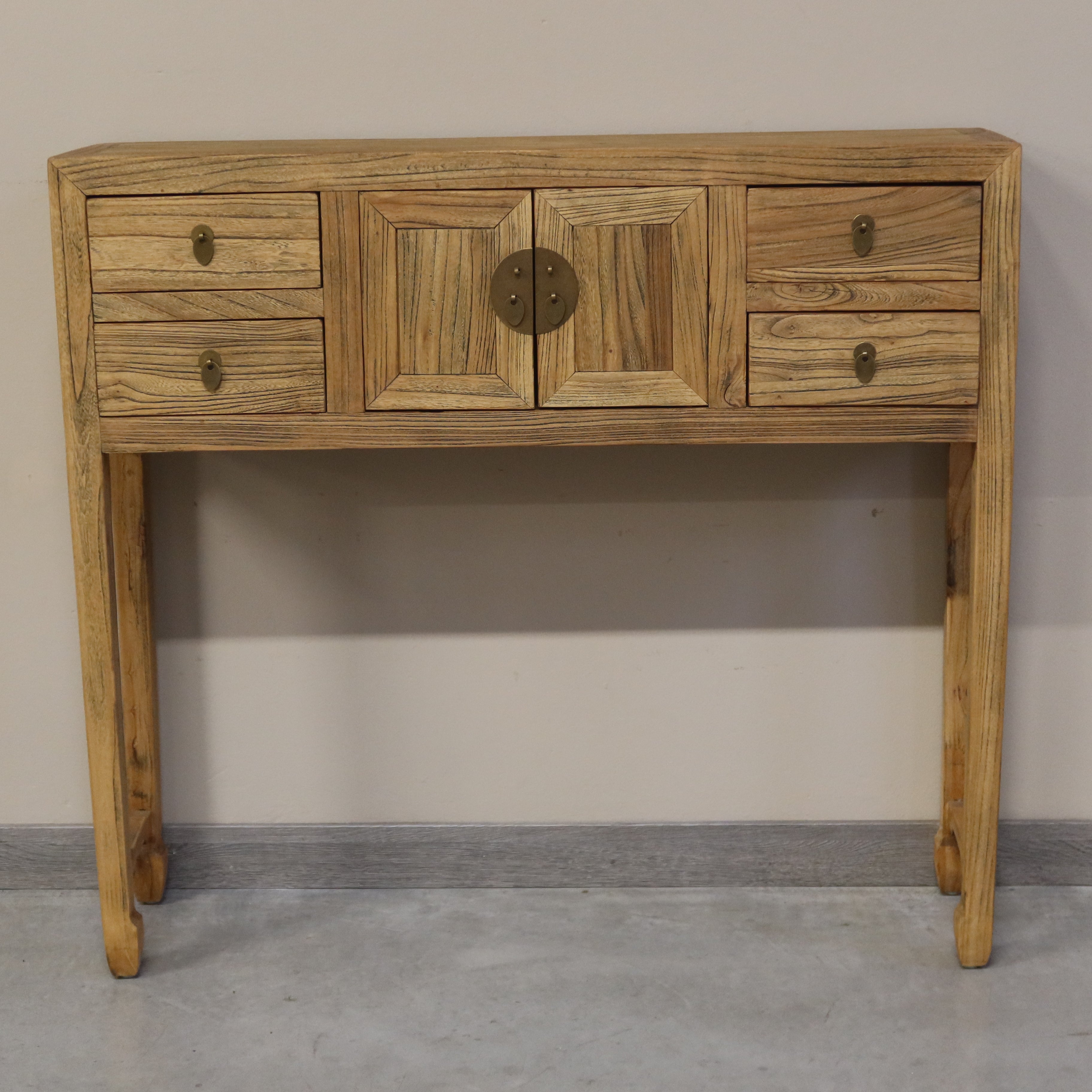 CONSOLLE CINESE OLMO NATURALE