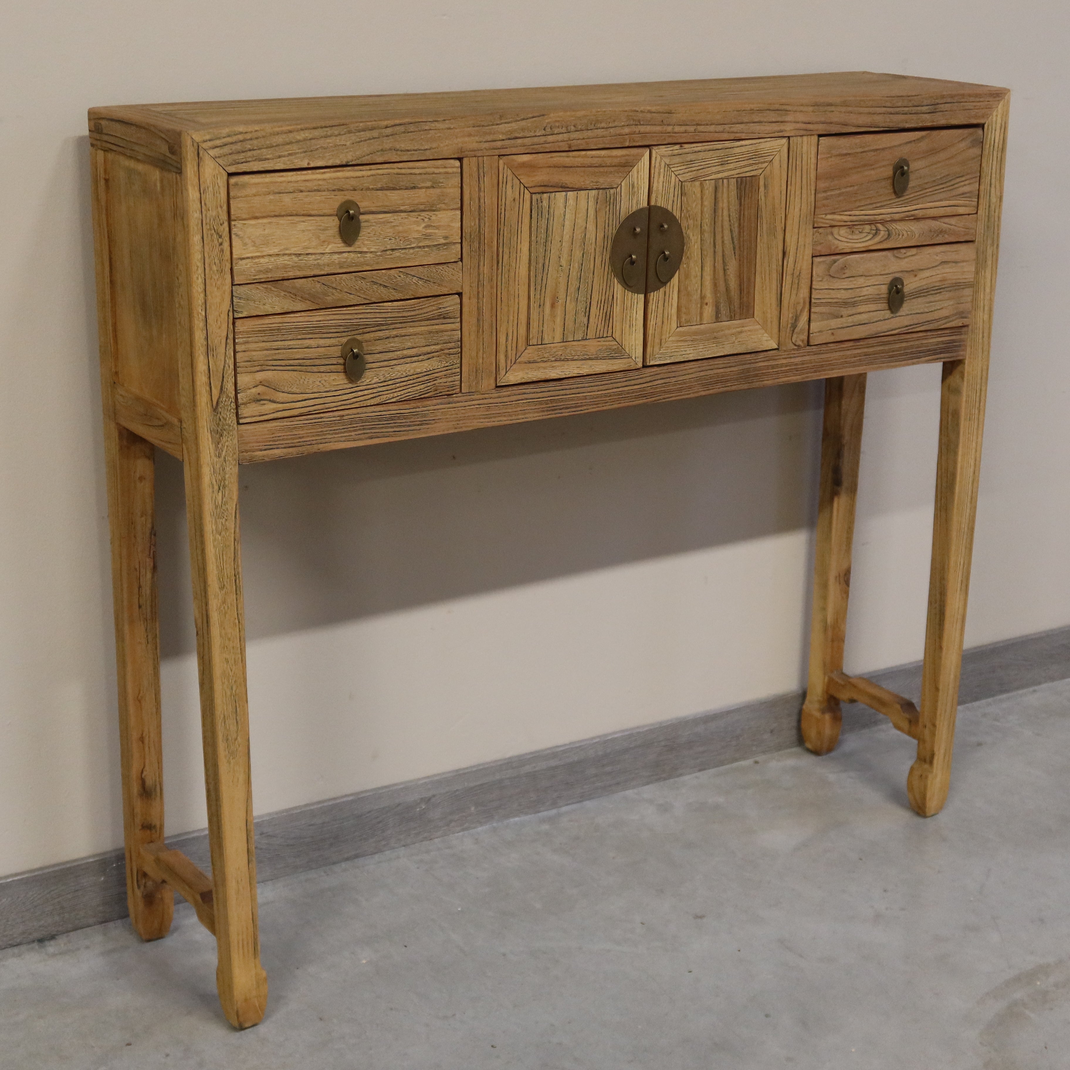 CONSOLLE CINESE OLMO NATURALE