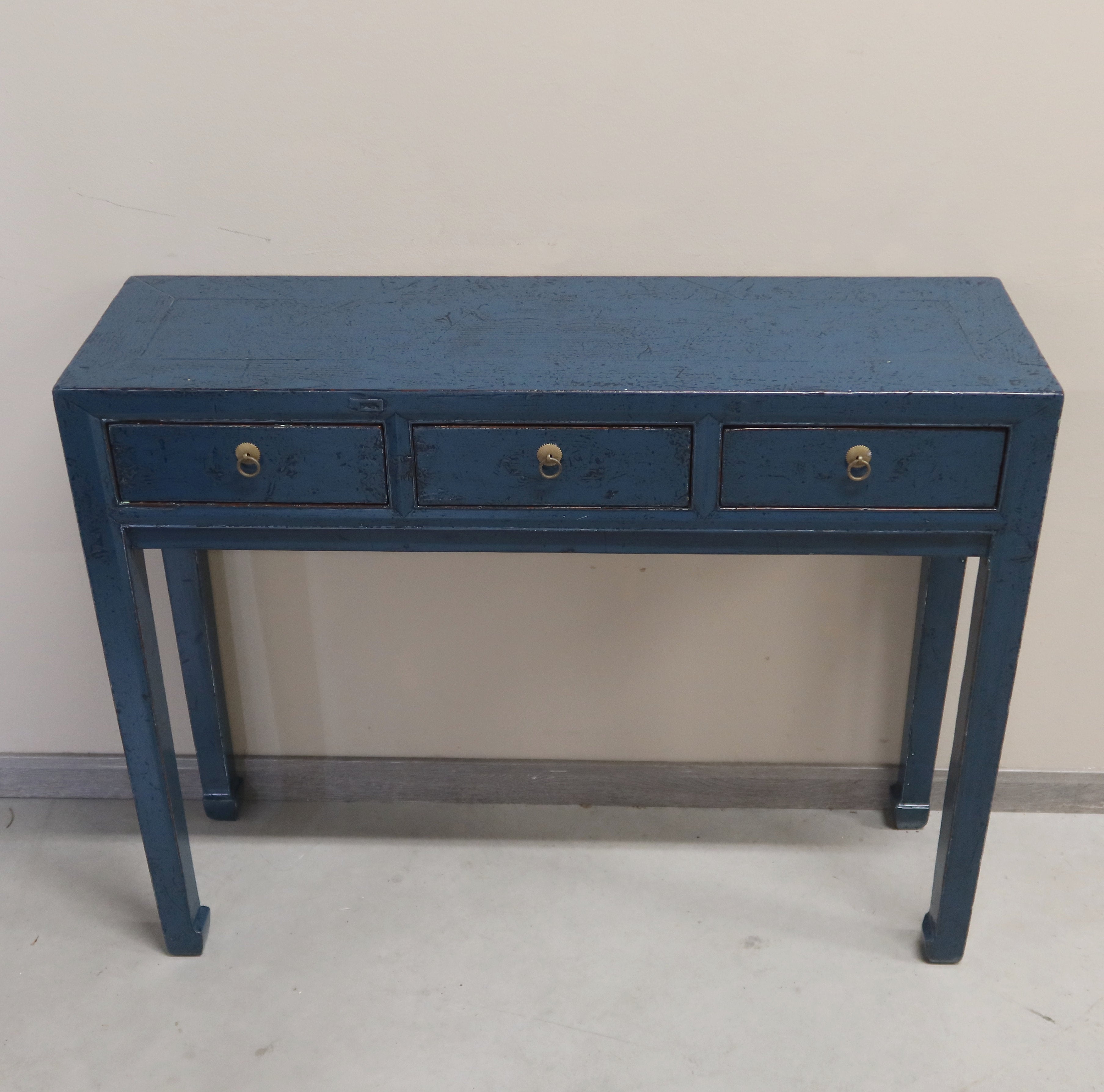 CONSOLLE CINESE LACCA BLU