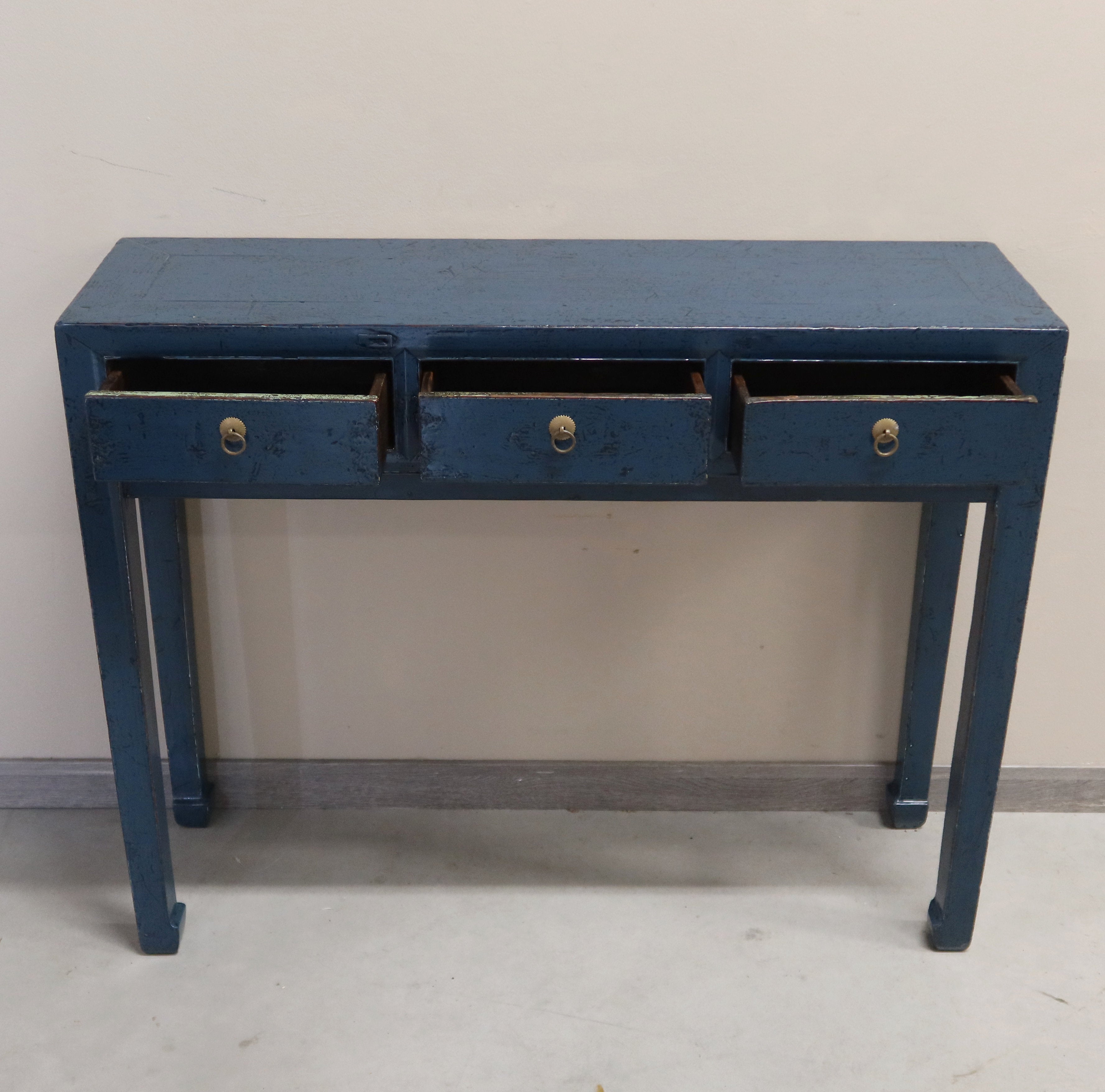 CONSOLLE CINESE LACCA BLU