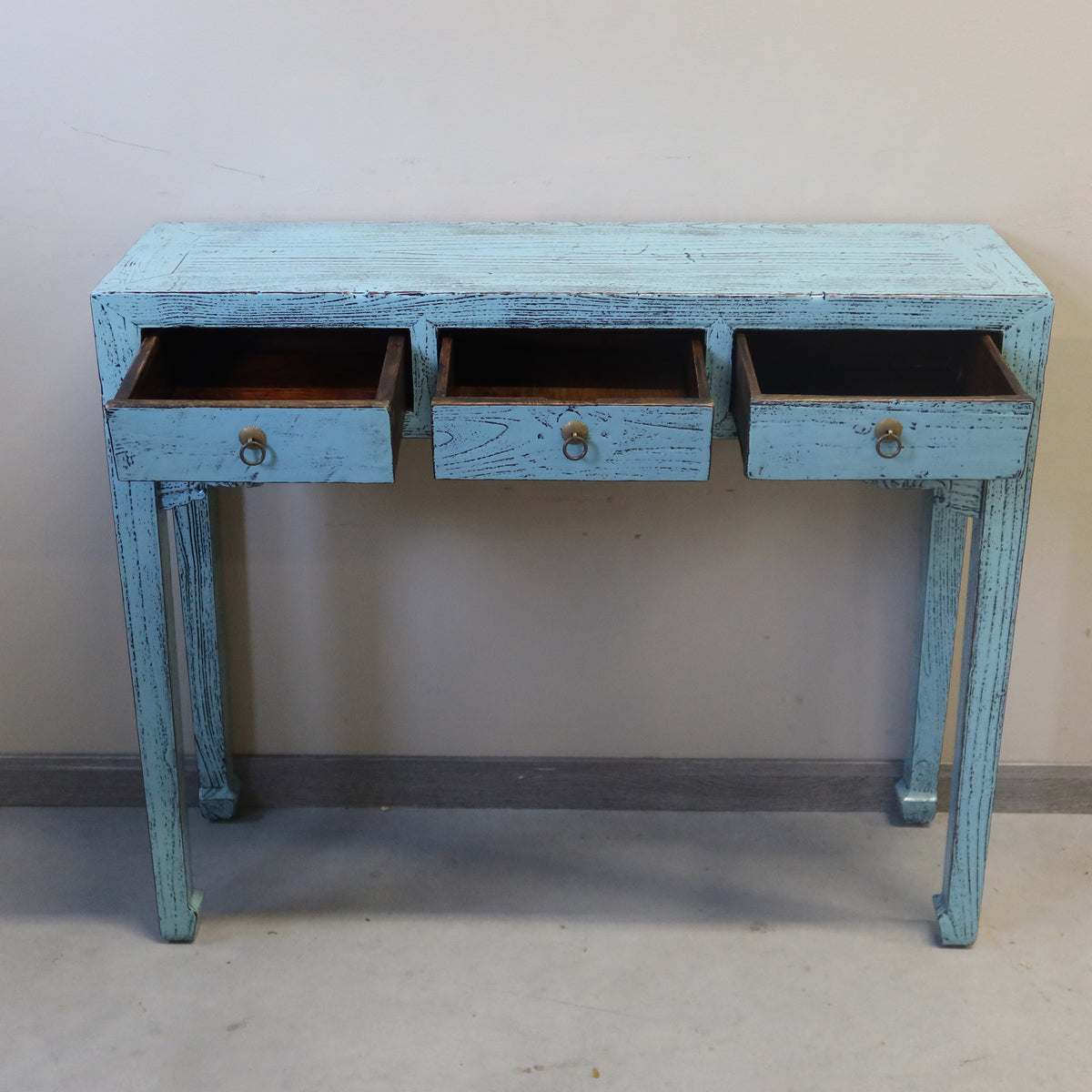 CONSOLLE CINESE LACCA AZZURRA