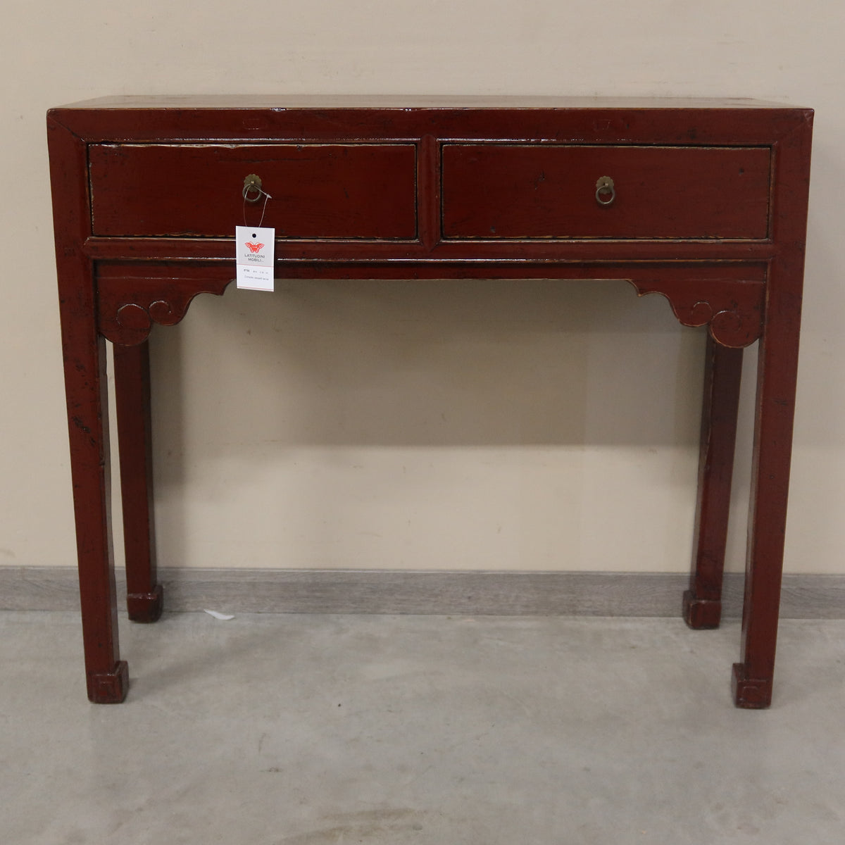 CONSOLLE  CINESE LACCA BORDEAUX