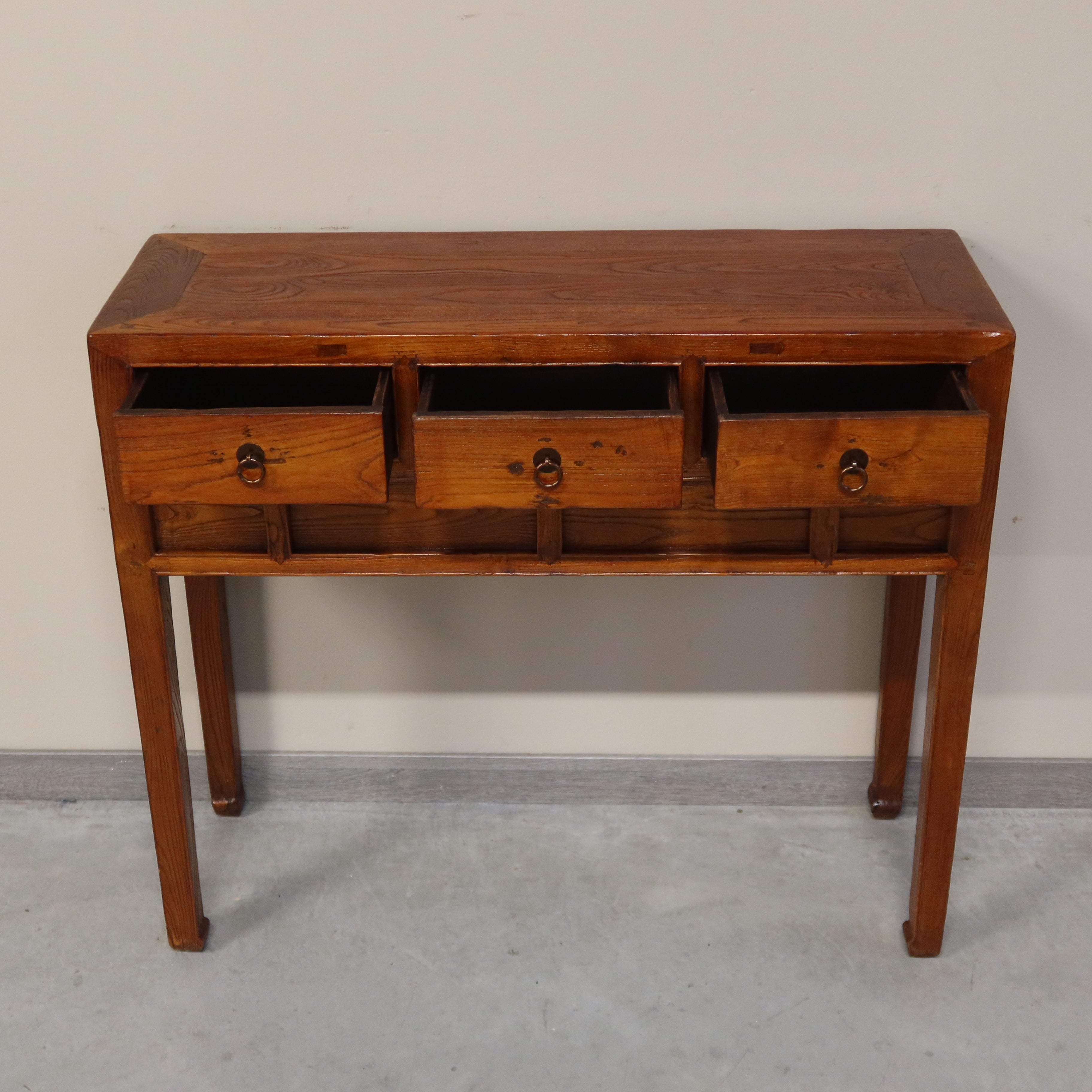 CONSOLLE OLMO CINESE CON CASSETTI