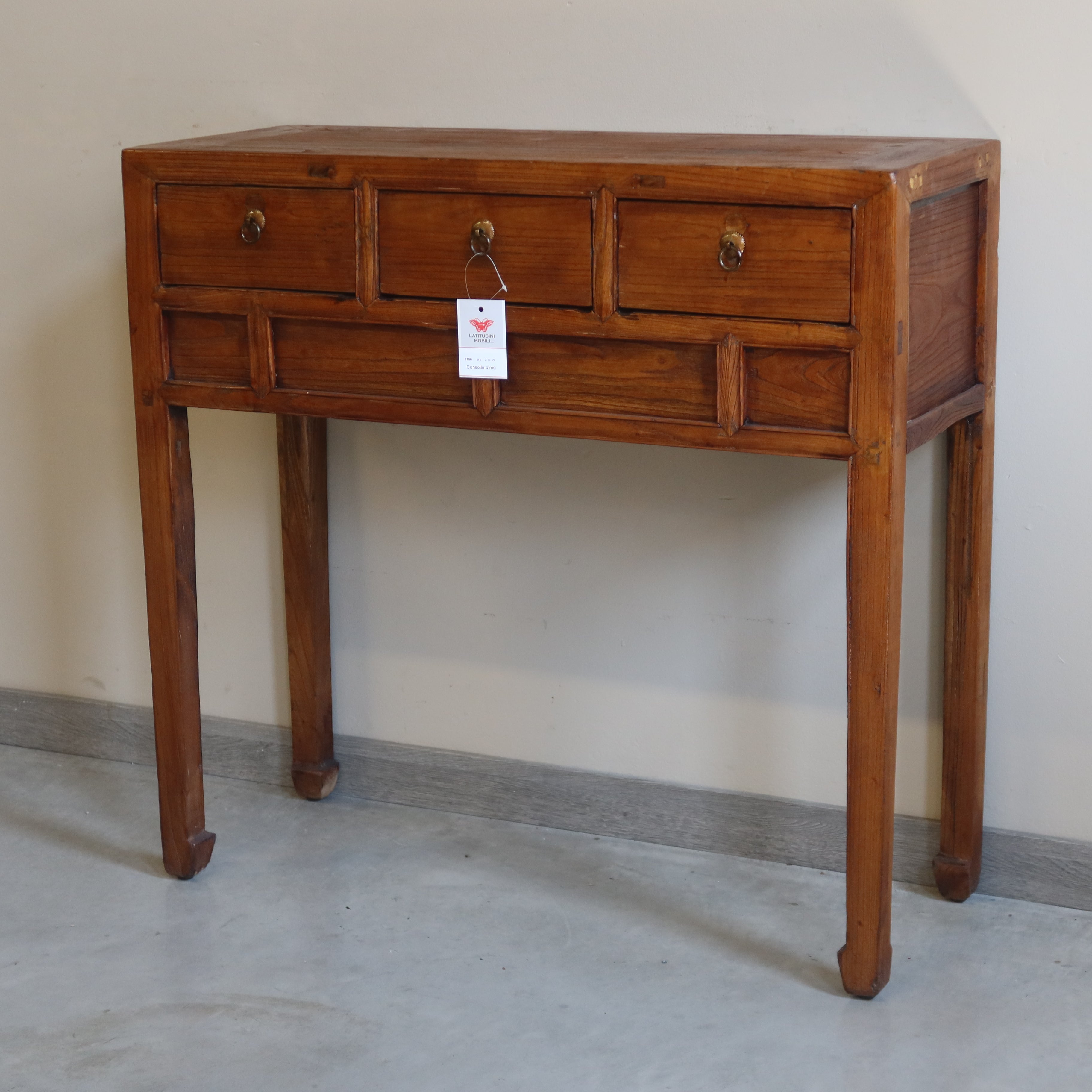 CONSOLLE OLMO CINESE CON CASSETTI
