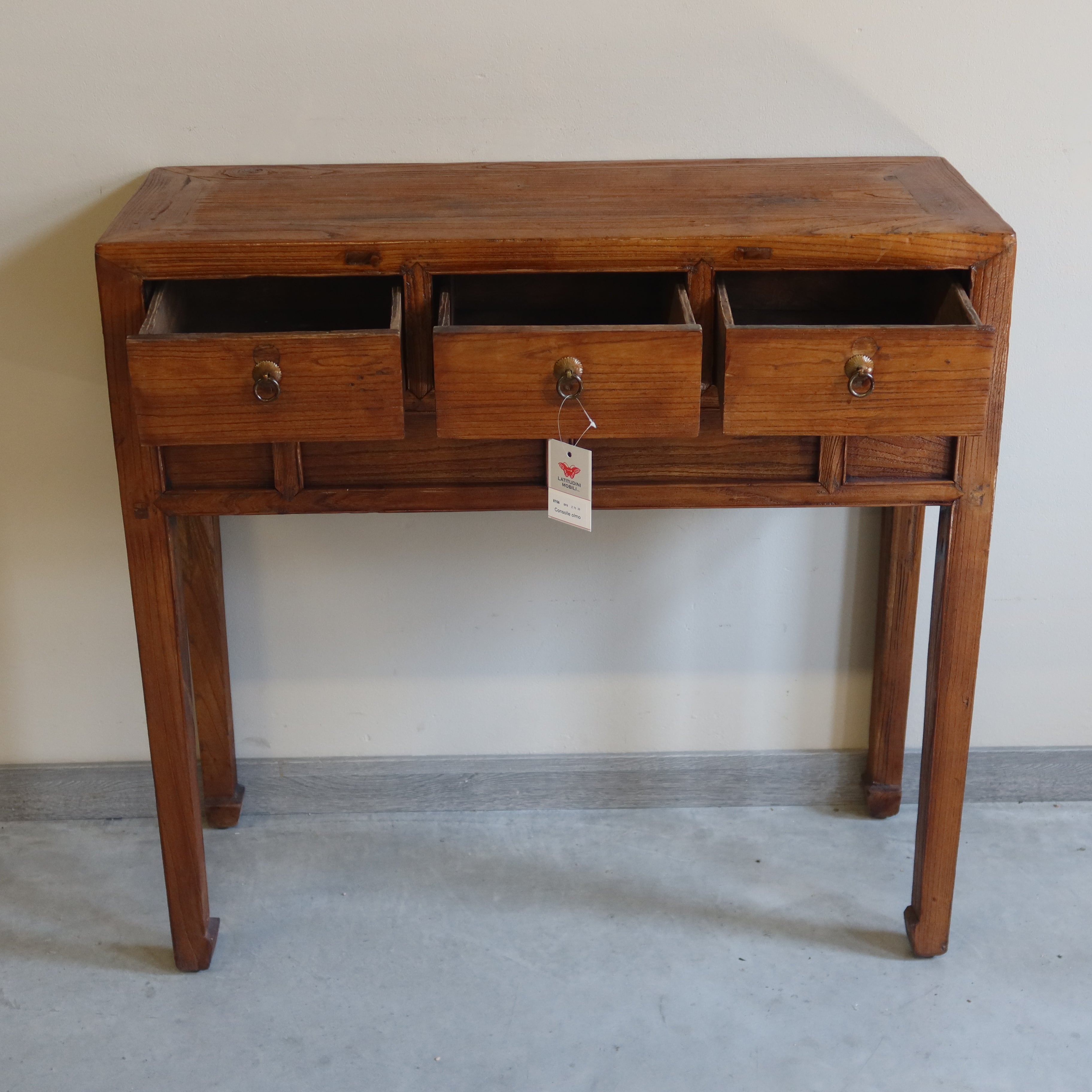 CONSOLLE OLMO CINESE CON CASSETTI