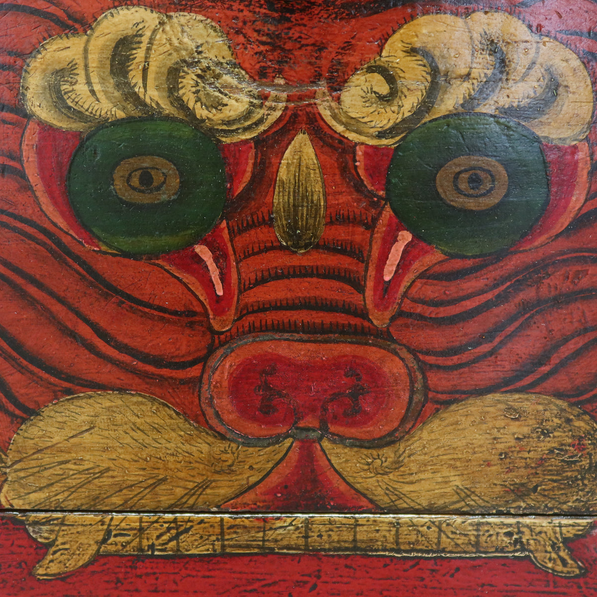 BAULE DEL QINGHAI CON DECORO TIGRE