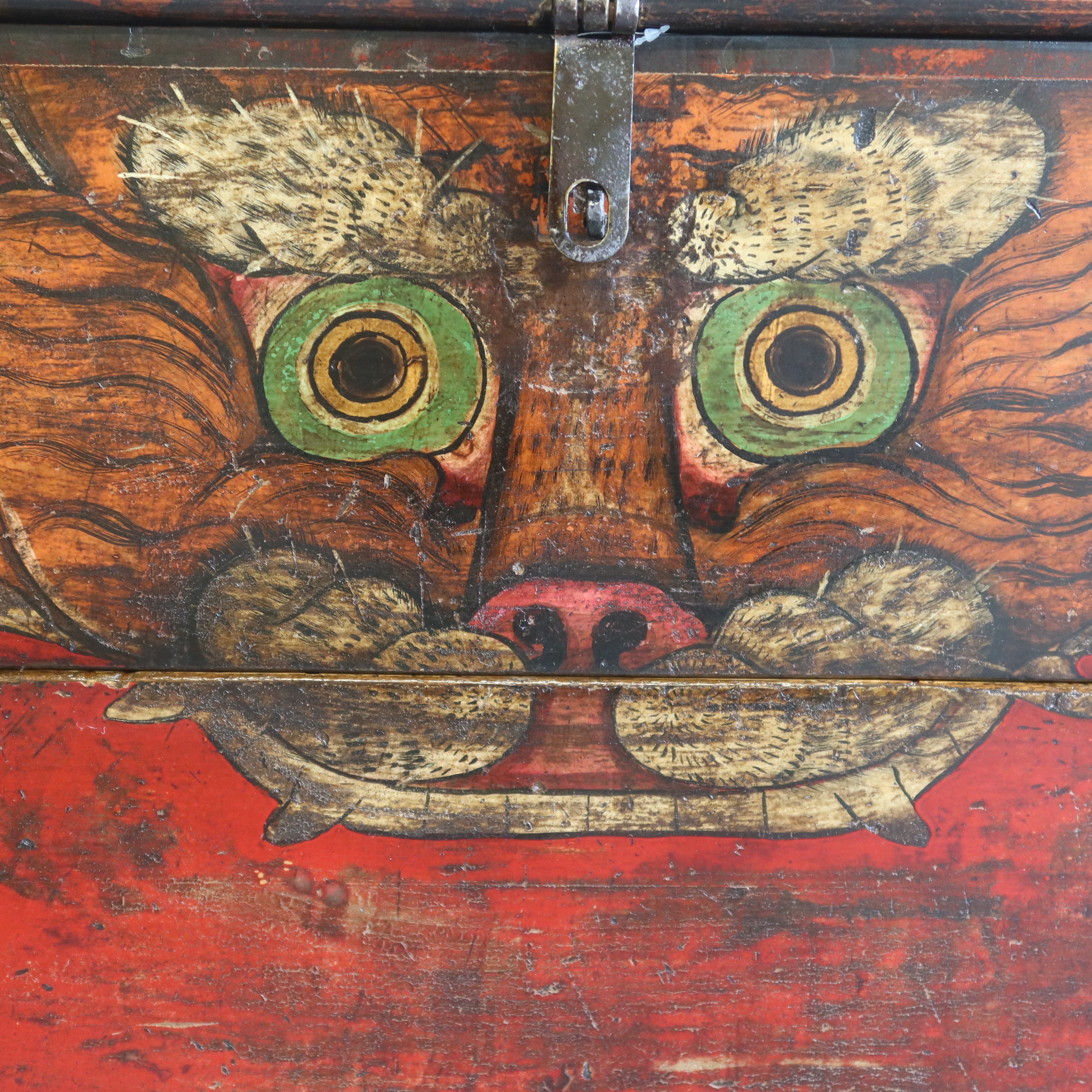 BAULE DEL QINGHAI CON DECORO TIGRE