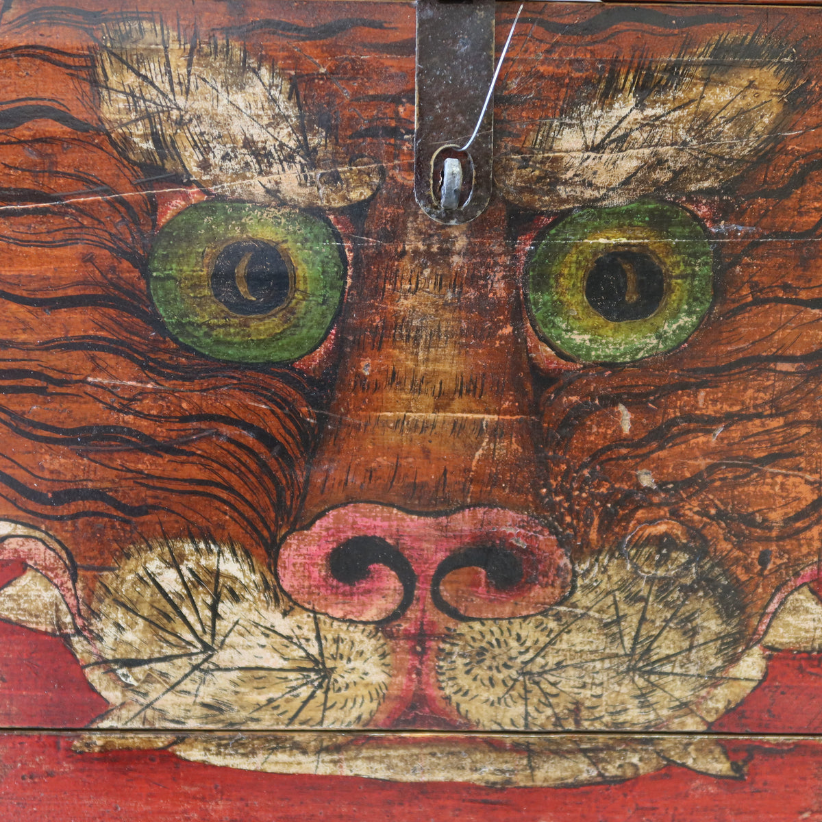 BAULE DEL QINGHAI CON DECORO TIGRE