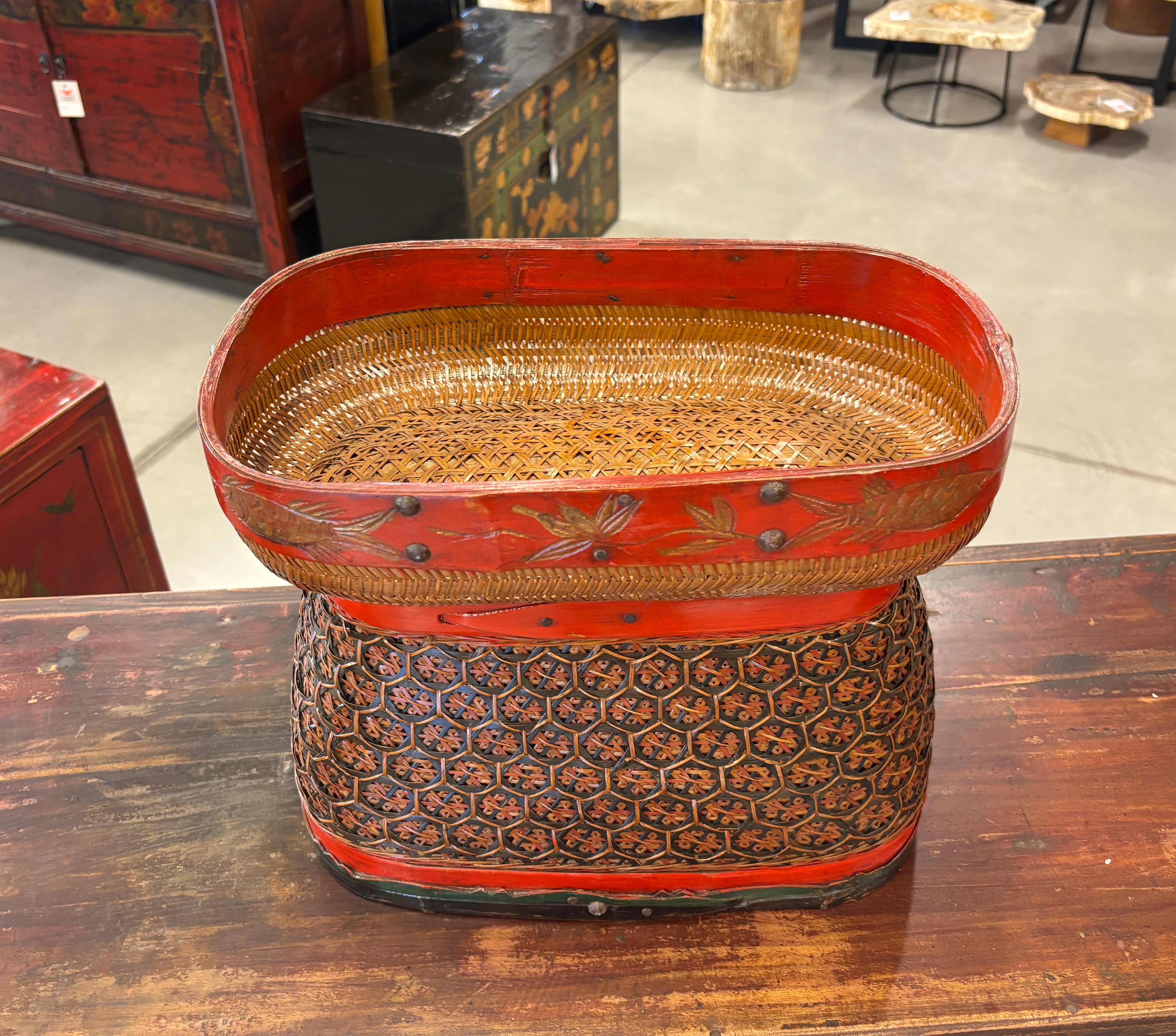 CESTA DA THE' IN BAMBU'