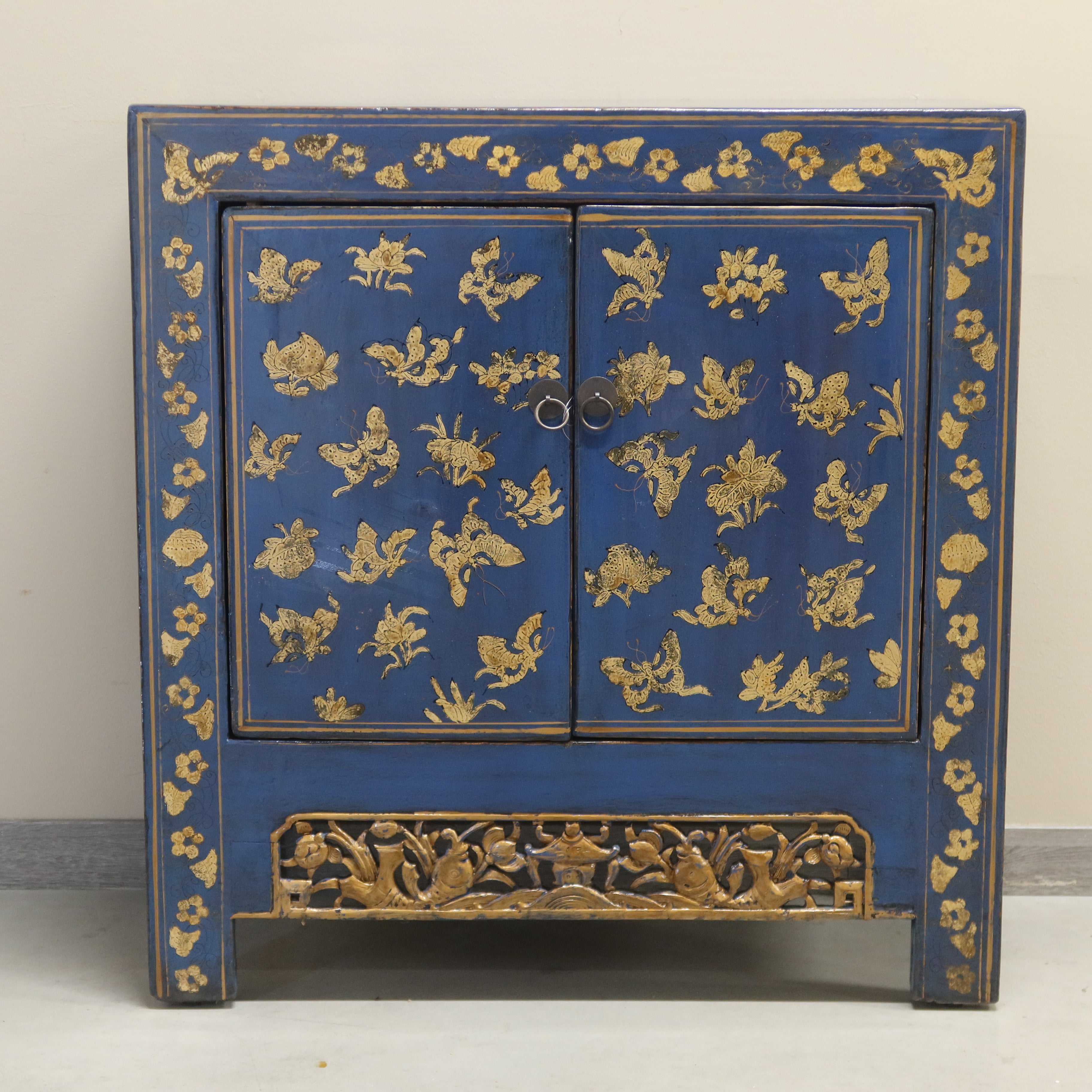 MADIETTA DELLO SHANXI IN LACCA BLU DECORATA