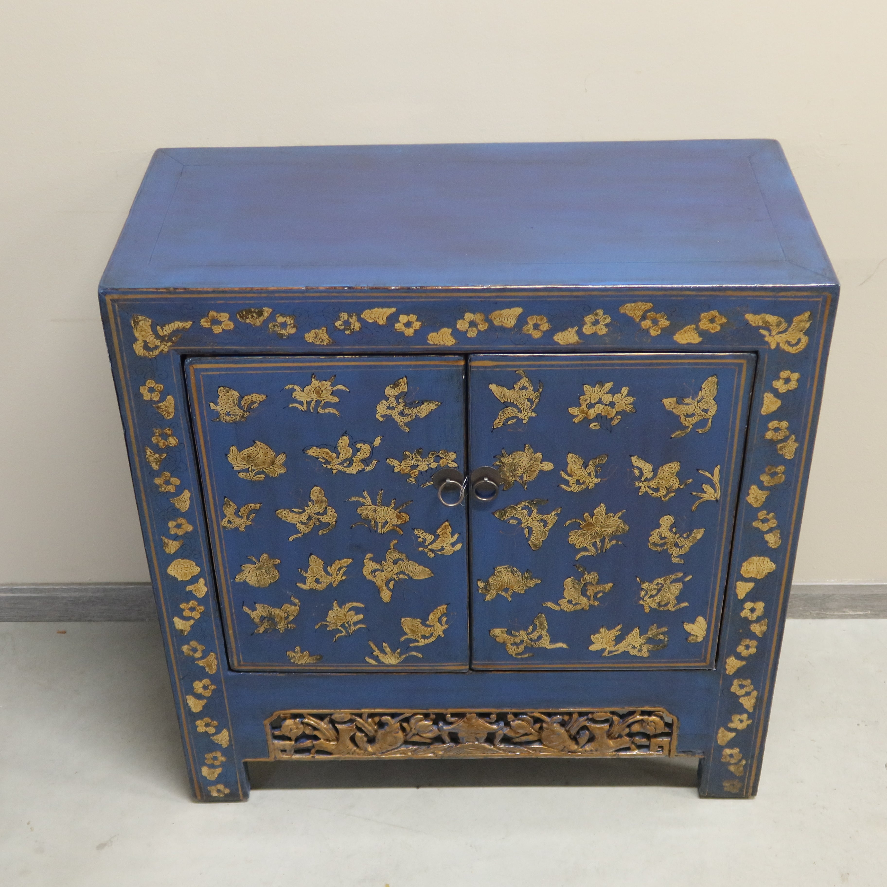 MADIETTA DELLO SHANXI IN LACCA BLU DECORATA