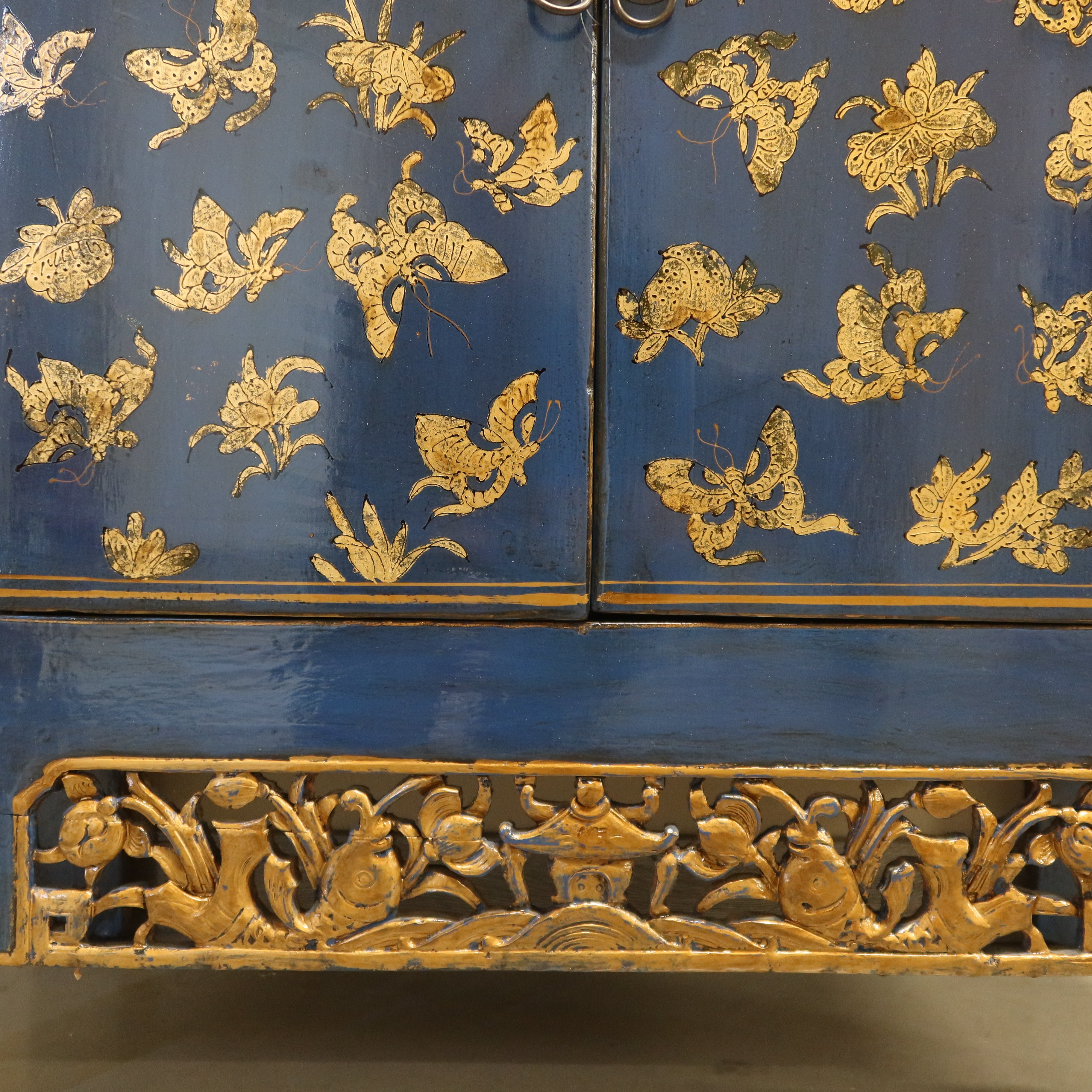 MADIETTA DELLO SHANXI IN LACCA BLU DECORATA