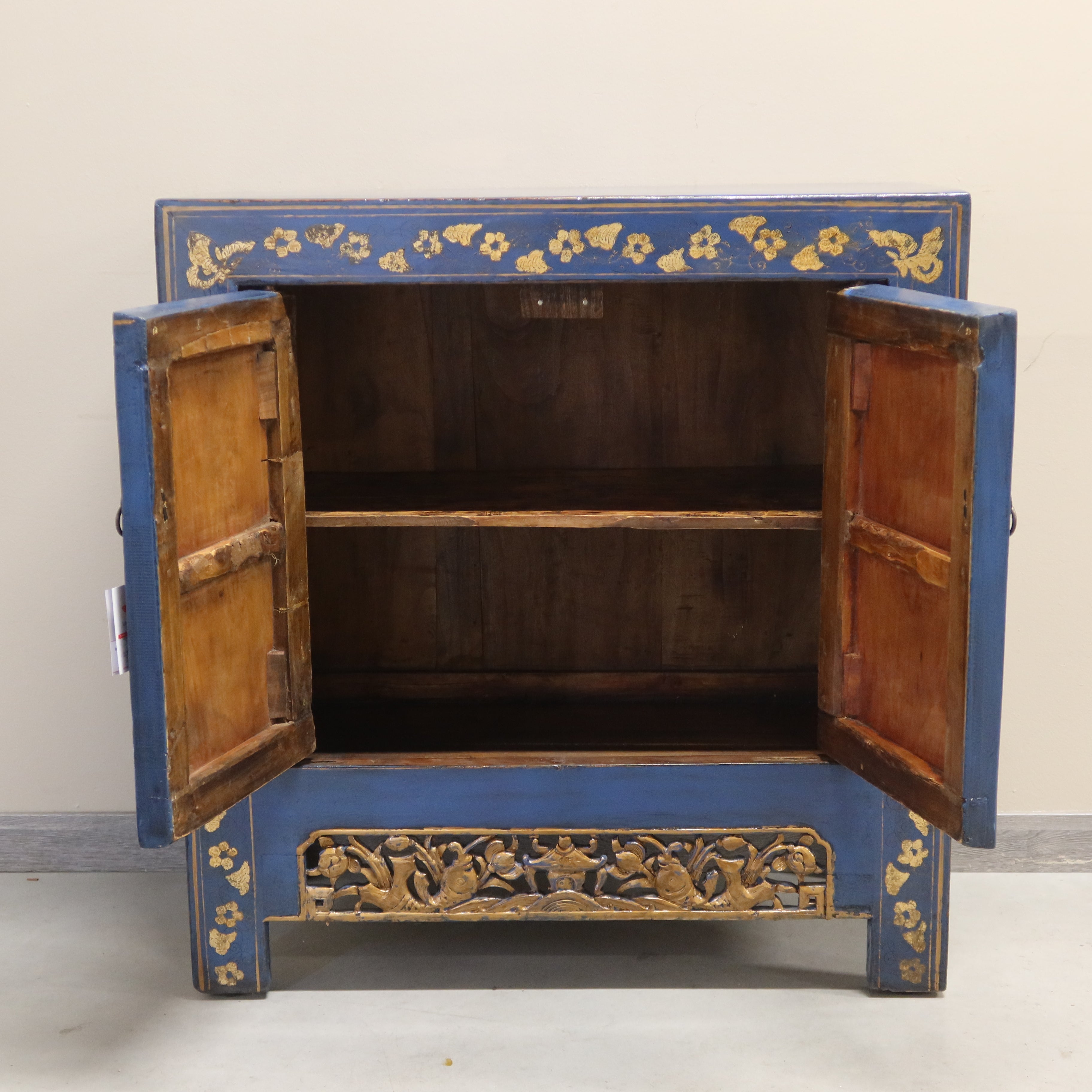 MADIETTA DELLO SHANXI IN LACCA BLU DECORATA