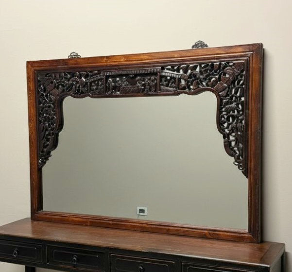 ANTICA CORNICE INTAGLIATA CON SPECCHIO