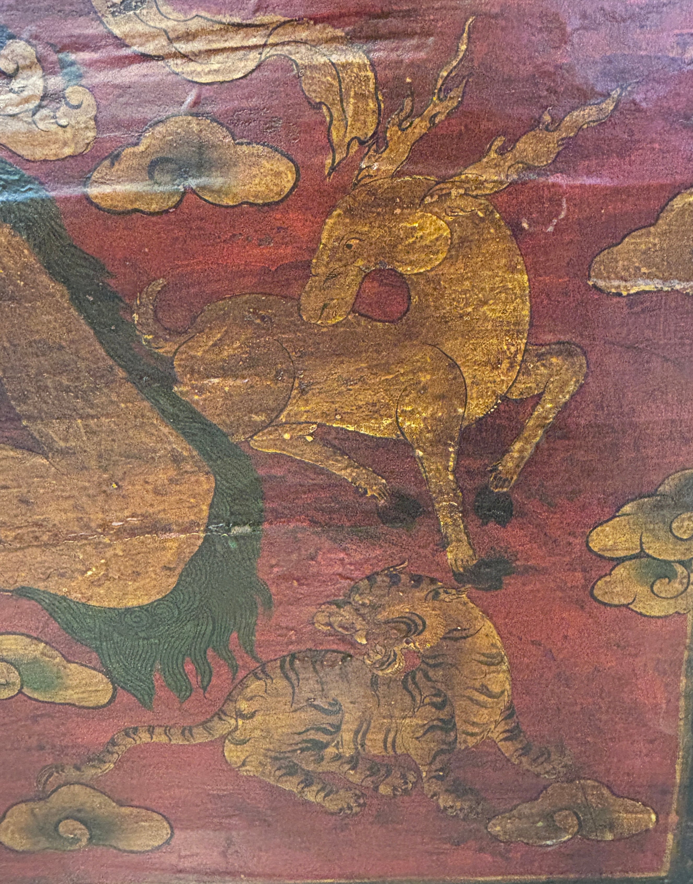 GRANDE BAULE DECORATO TIBETANO