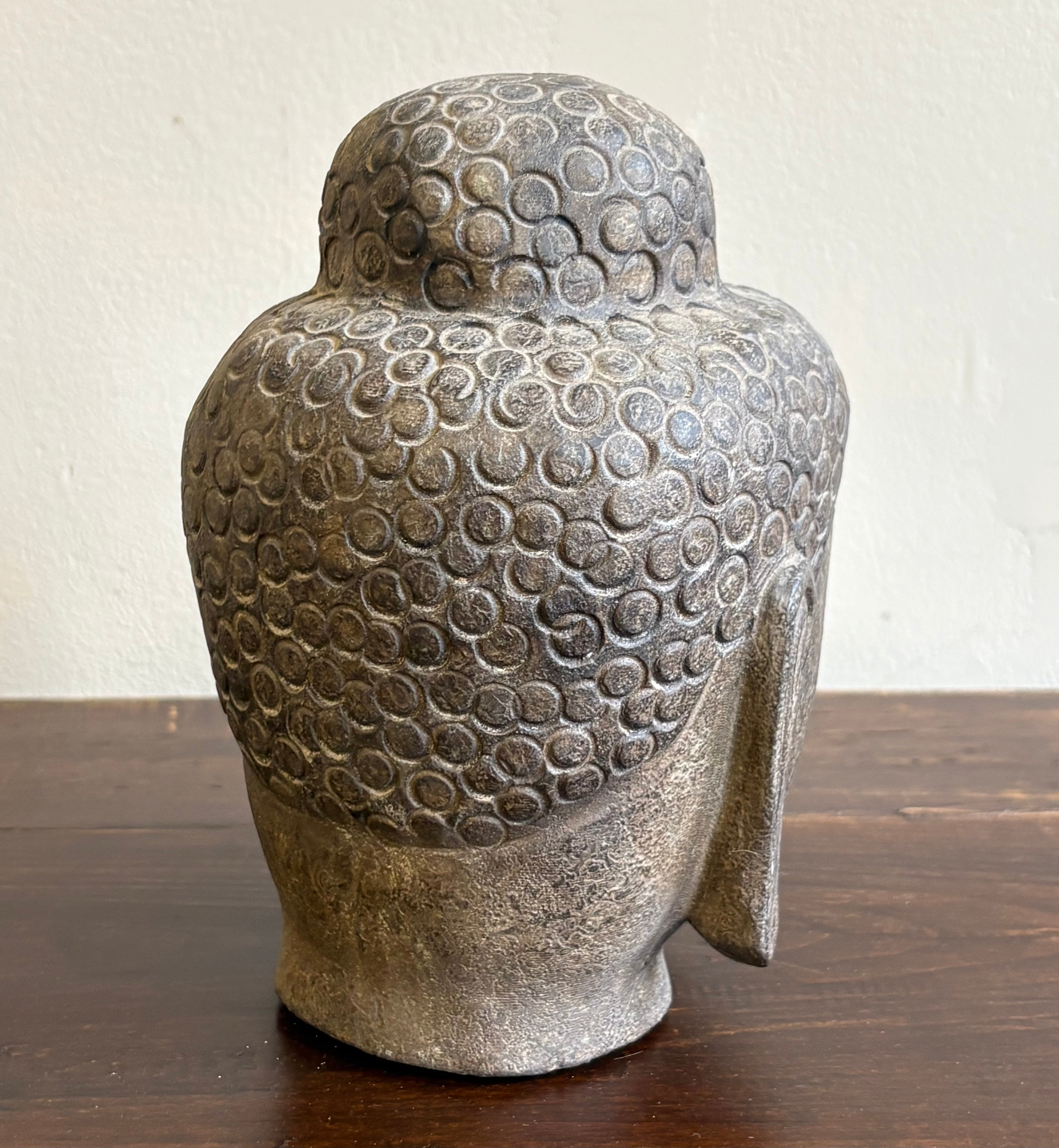 PICCOLA TESTA DI BUDDHA CINESE IN PIETRA