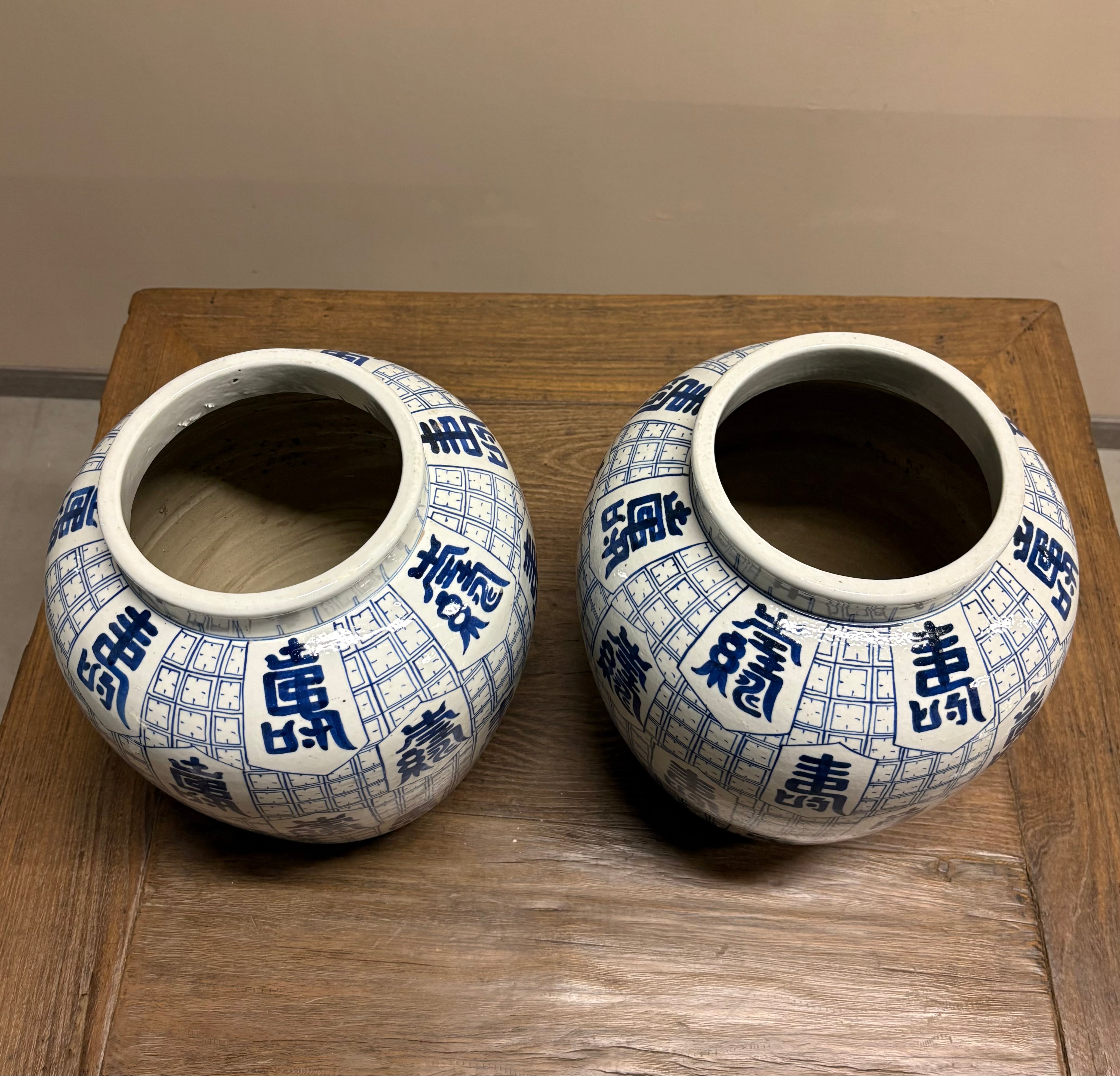 VASO CINESE CERAMICA DEC CON IDEOGRAMMI