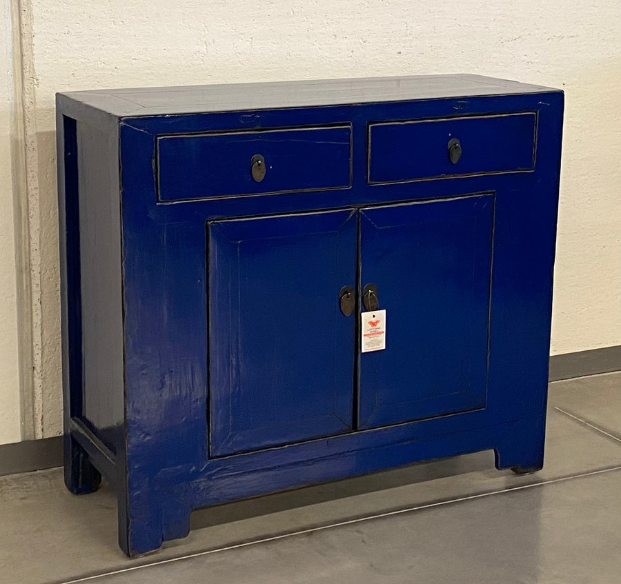 CREDENZA CINESE IN LACCA BLU