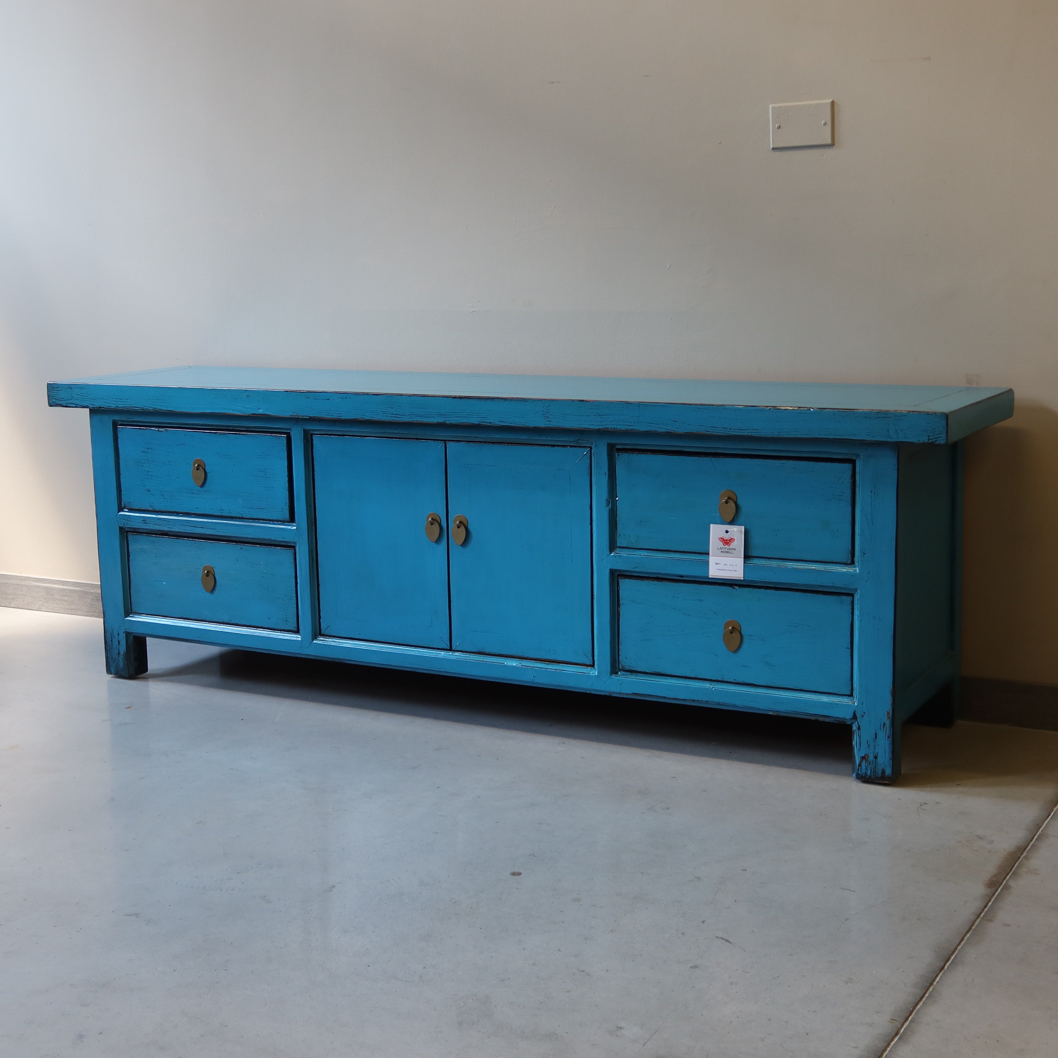 CASSAPANCA CINESE LACCA AZZURRA TOP AGGETTANTE