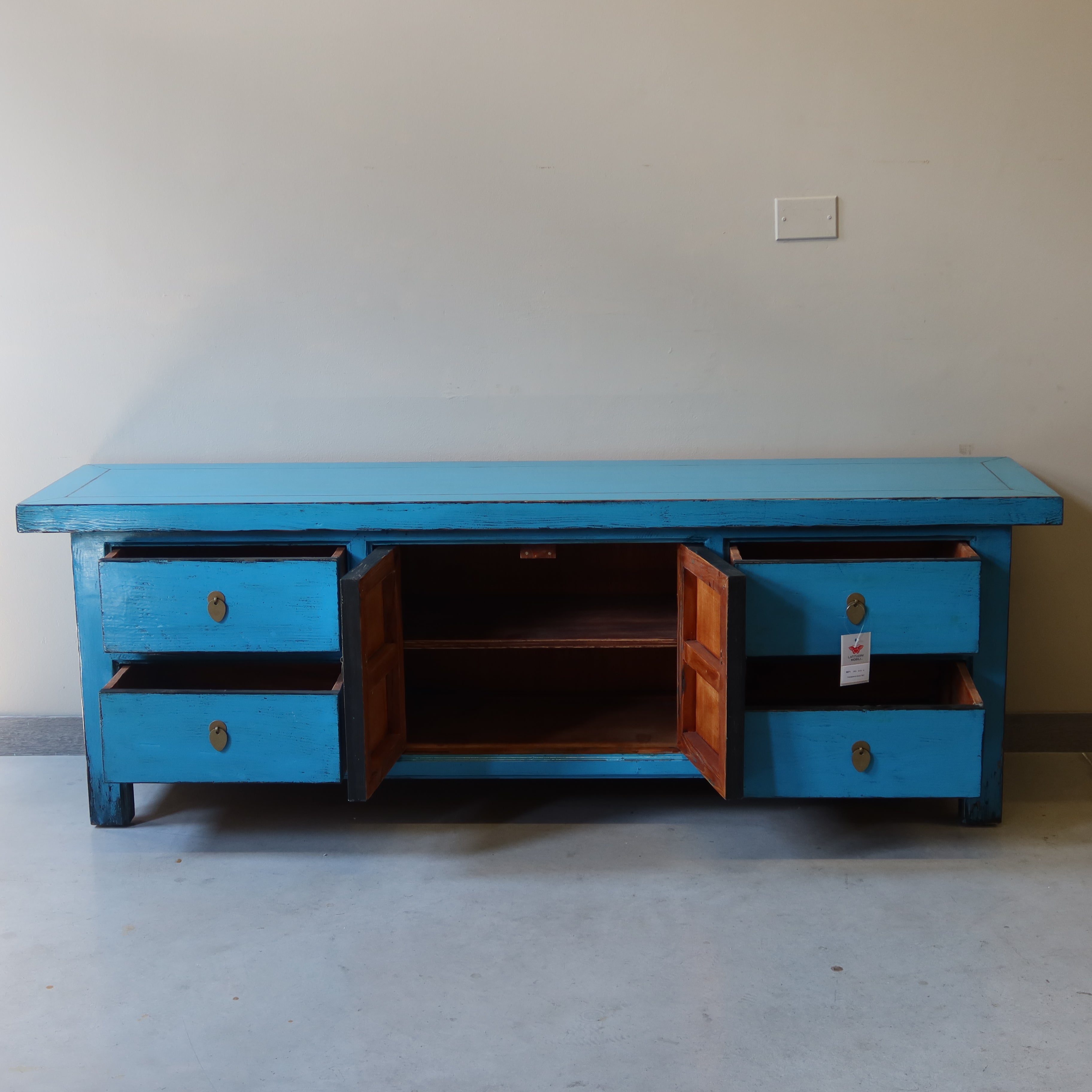 CASSAPANCA CINESE LACCA AZZURRA TOP AGGETTANTE